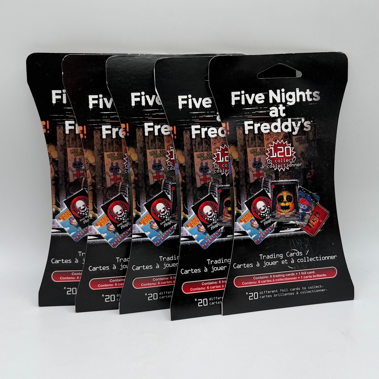 5x Five Nights at Freddy’s Trading Card Hanger Packs Factory Sealed!