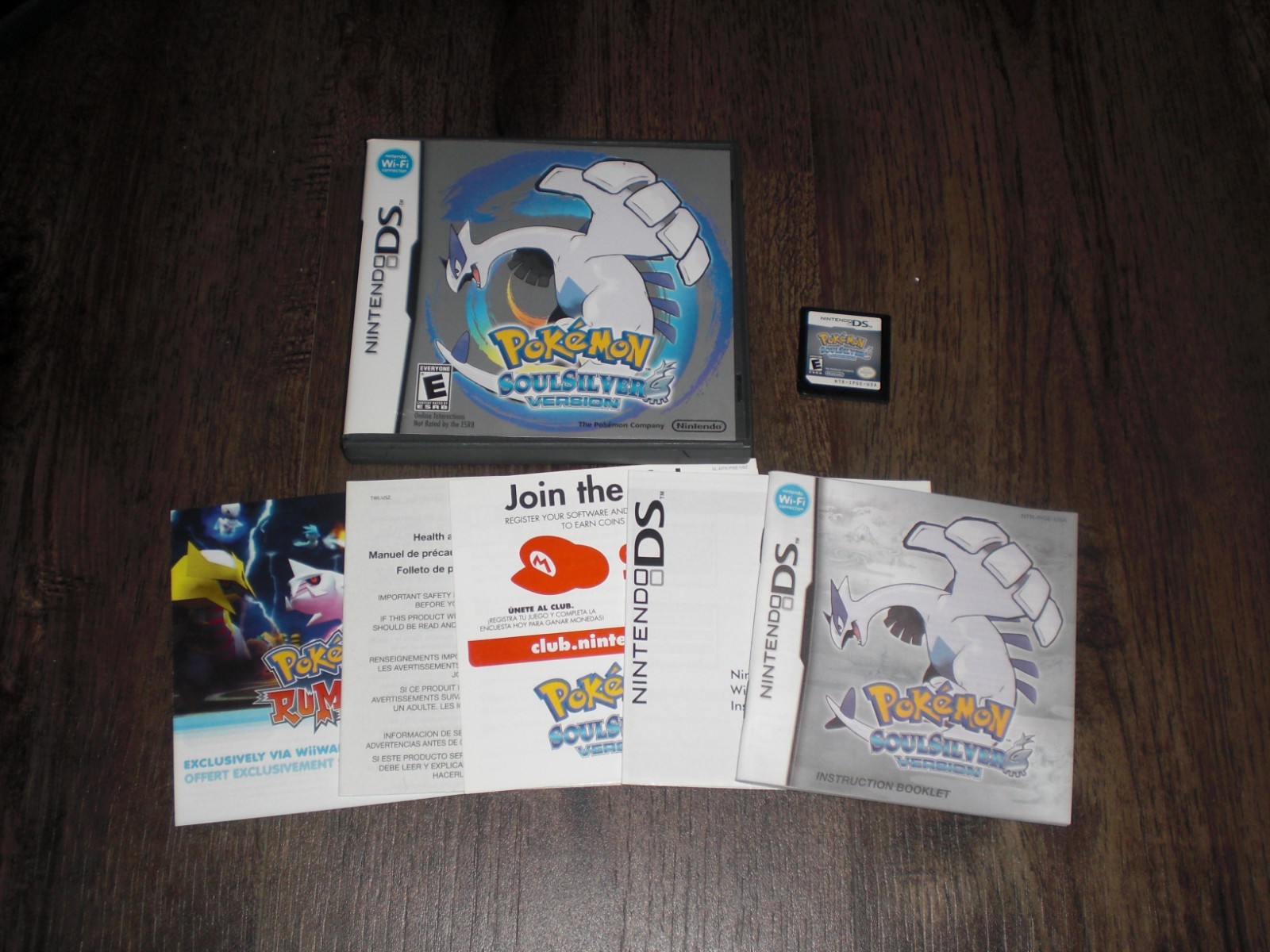 AUTHENTIC Pokemon SoulSilver Version Nintendo DS 3DS XL Case Manual COMPLETE CIB