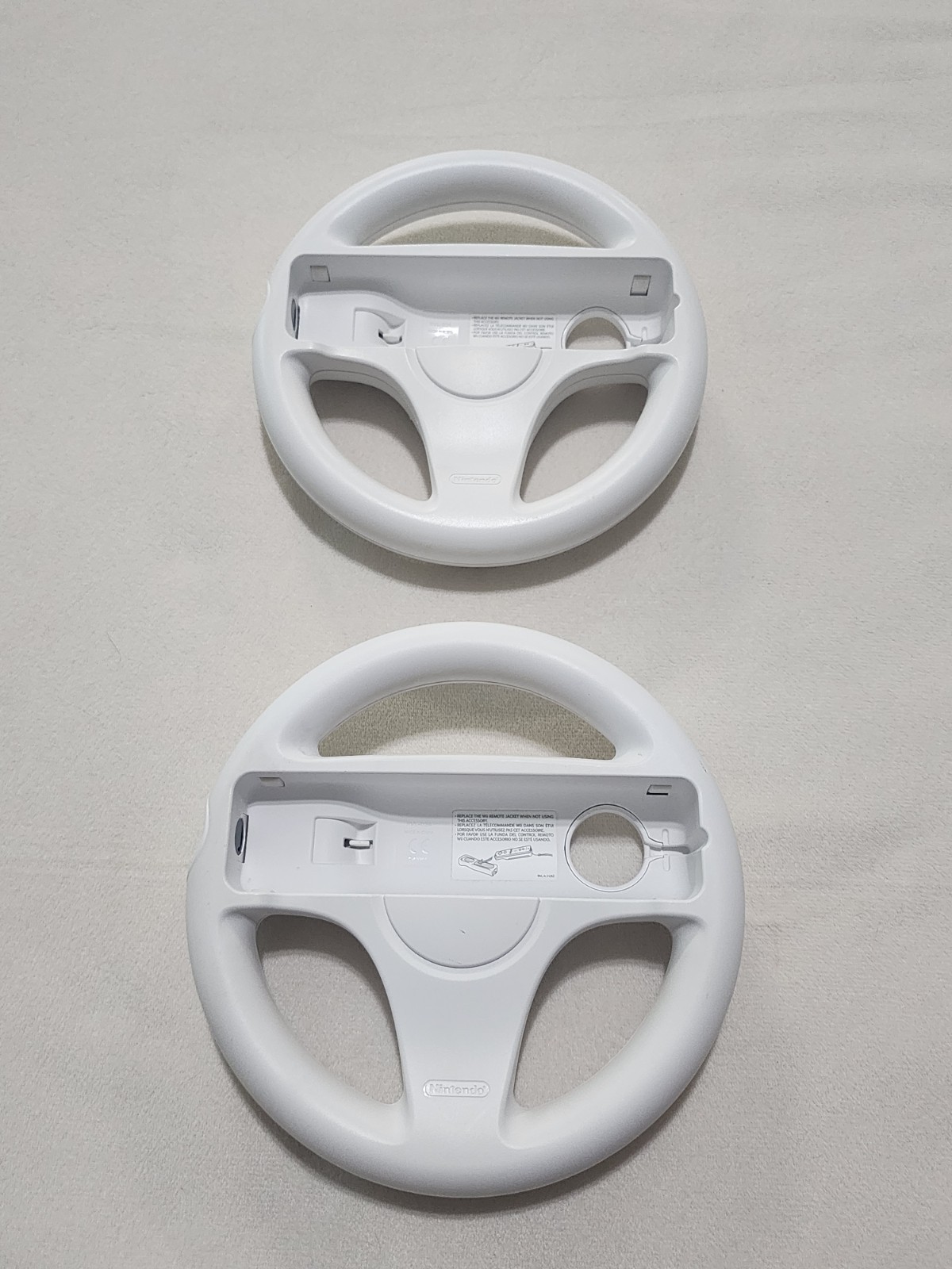 Nintendo Wii Controller Remote Steering Wheel Accessory RVL-024 OEM LOT OF 2