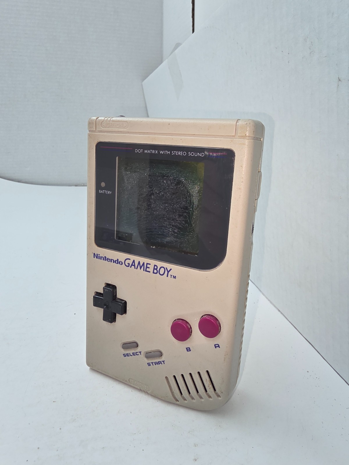 Gameboy Original DMG-01 Console For Parts/Repair ONLY Powers On Needs NEW LCD A8