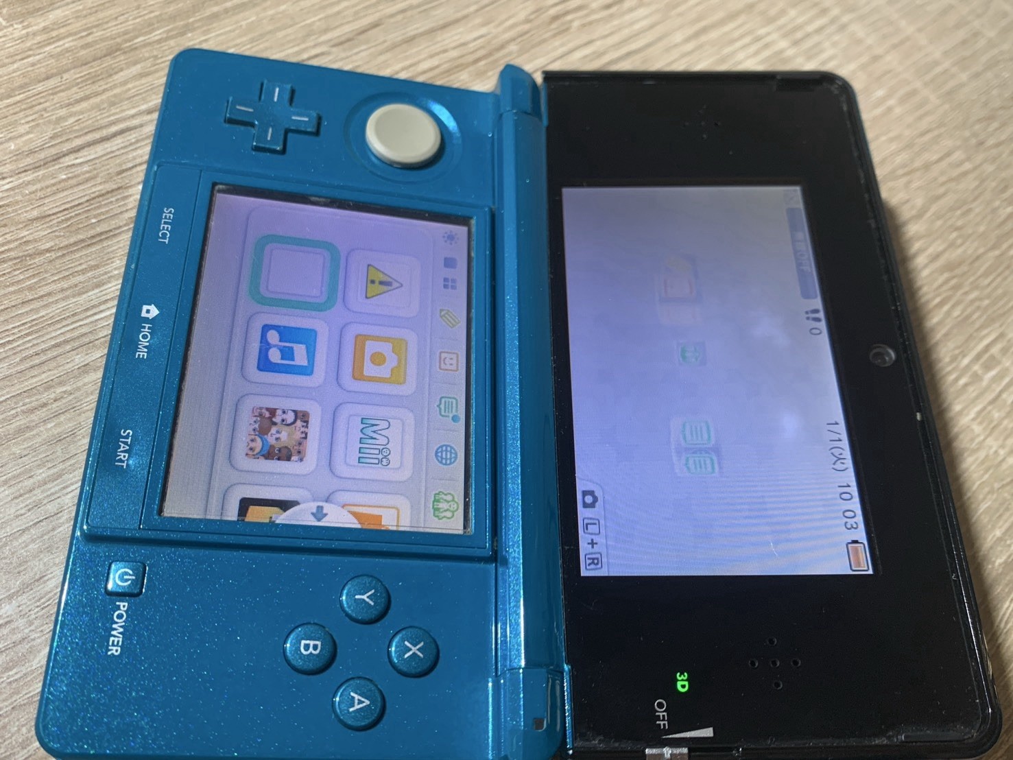 2123 Nintendo 3DS Aqua Blue Normal TESTED