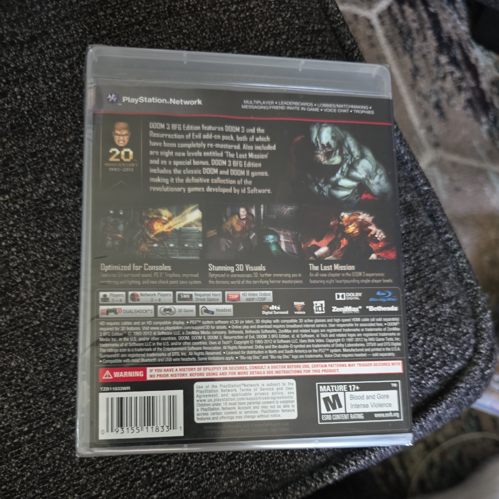 Doom 3 BFG Edition PS3 Brand New Factory Sealed!!
