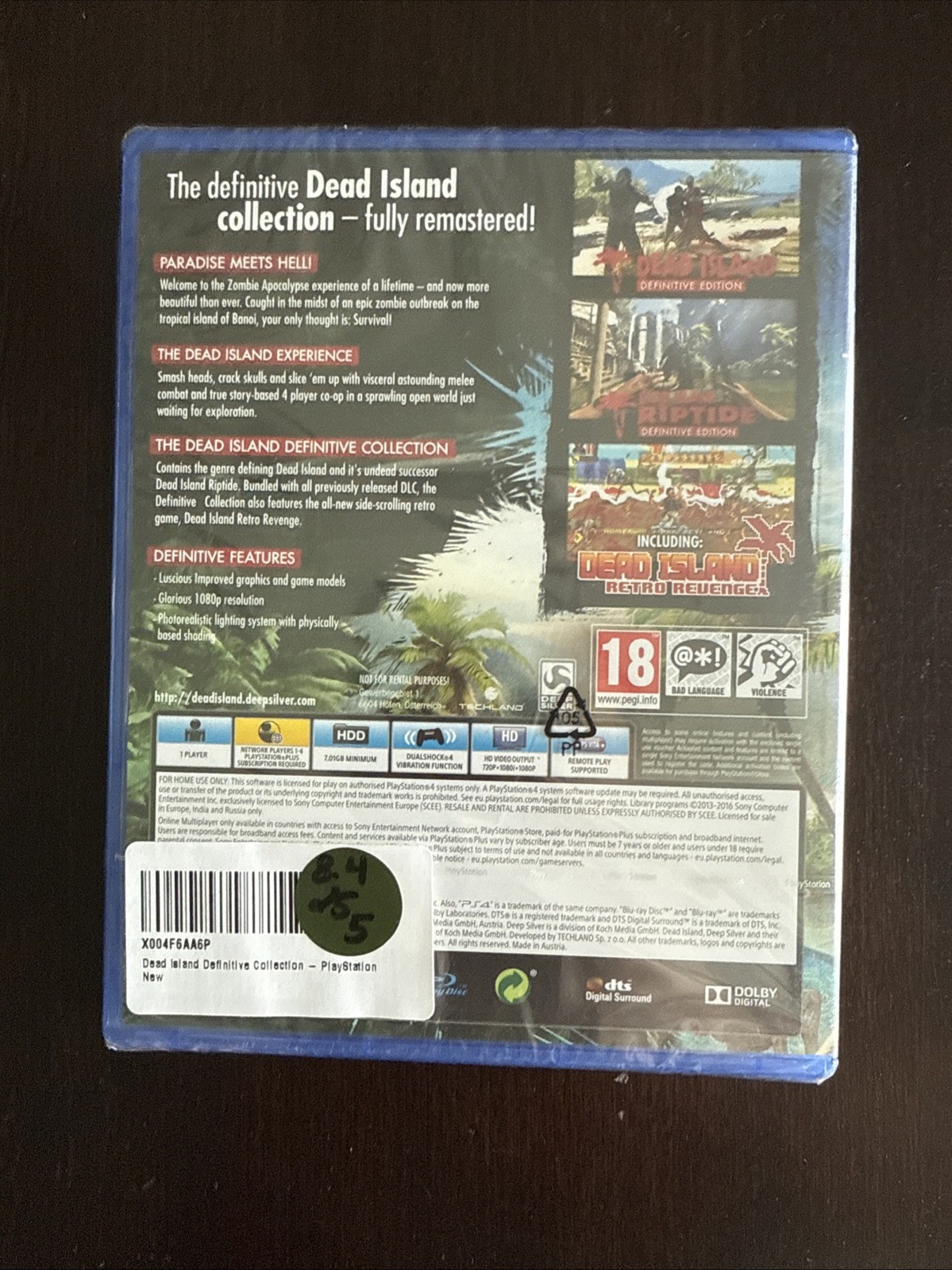 PS4 Dead Island Definitive Edition For EU use (not US)