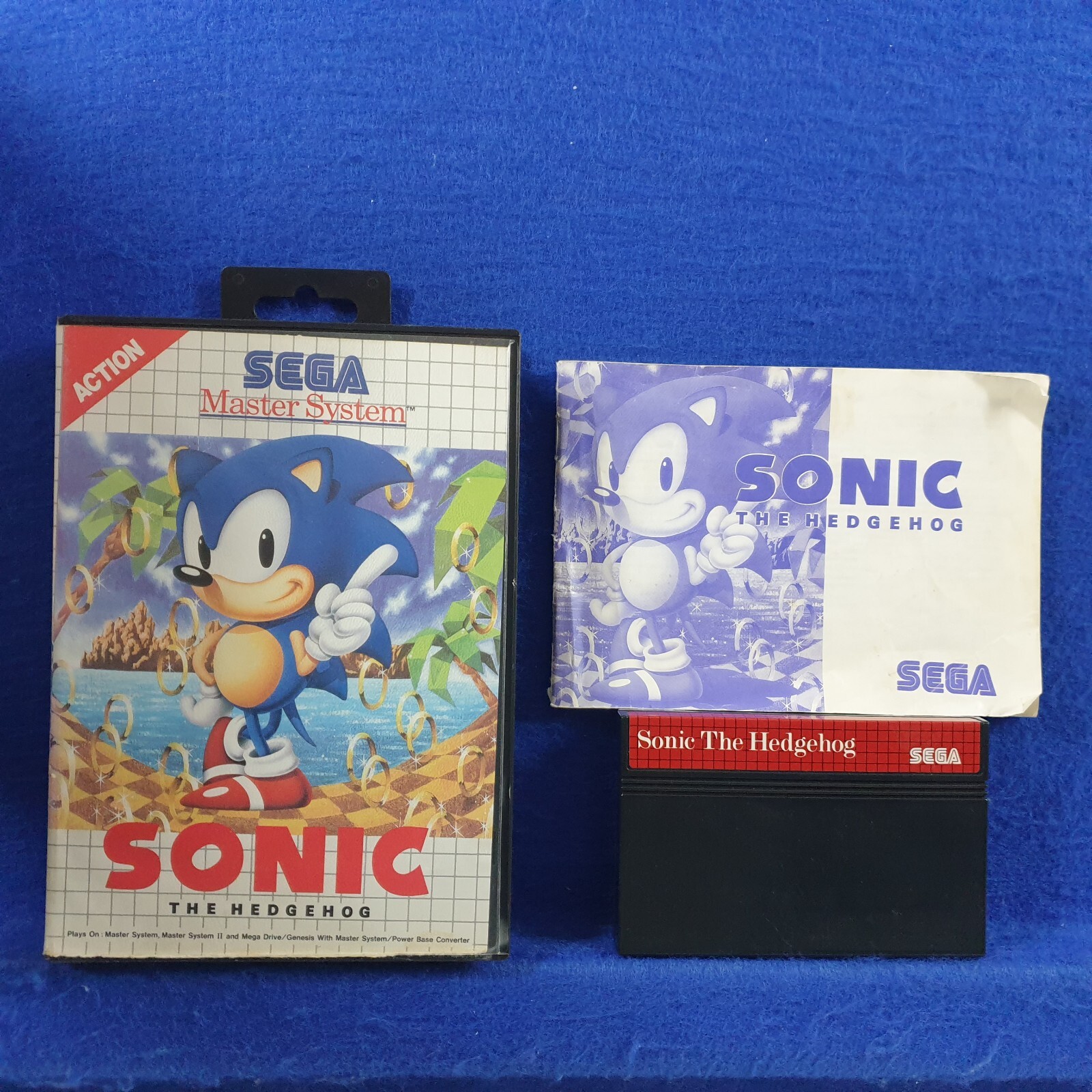 Master System SONIC THE HEDGEHOG *x Boxed & Complete PAL REGION FREE Works in US