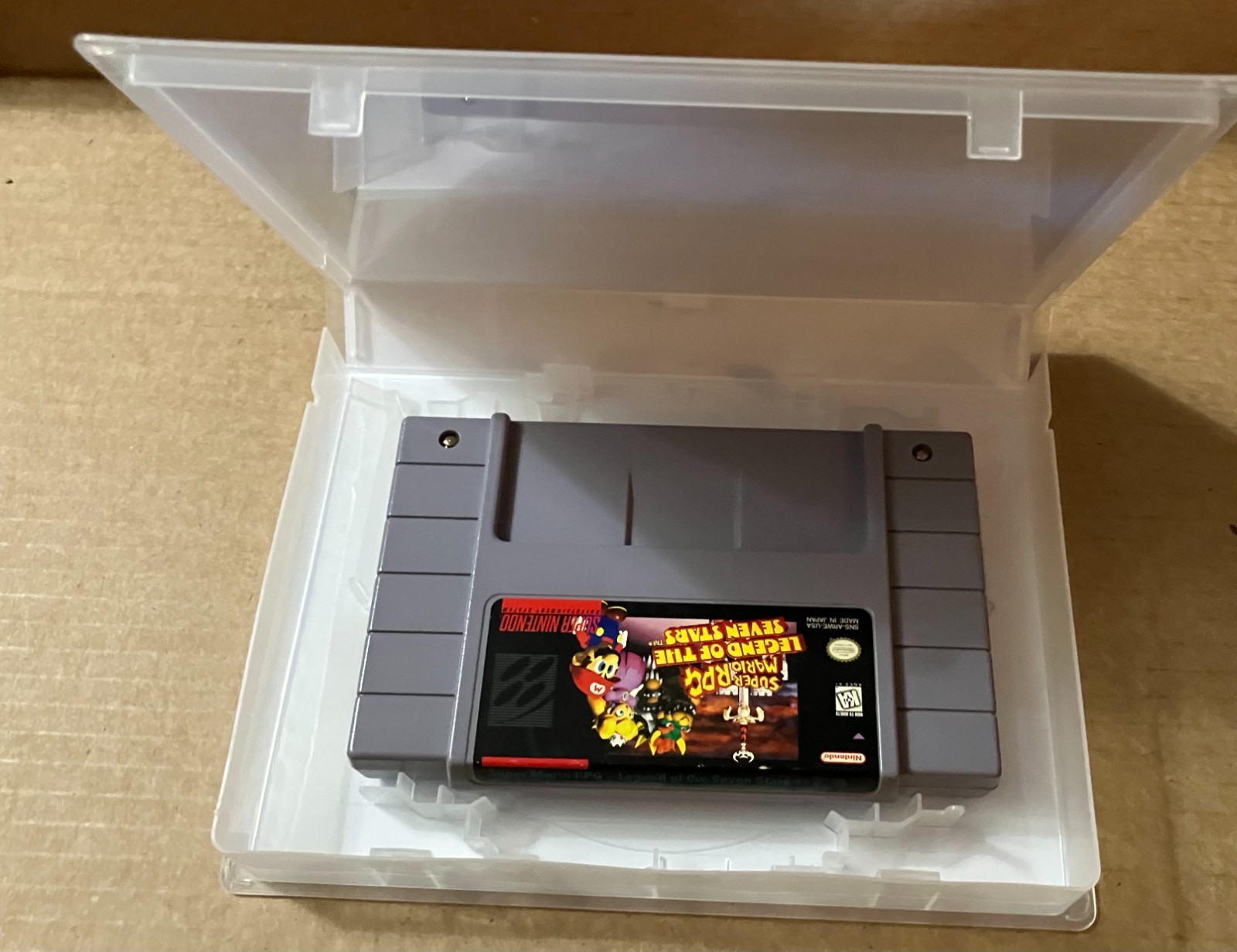 Super Mario RPG (SNES) Game Cartridge & Box | Works, Recently Tested!