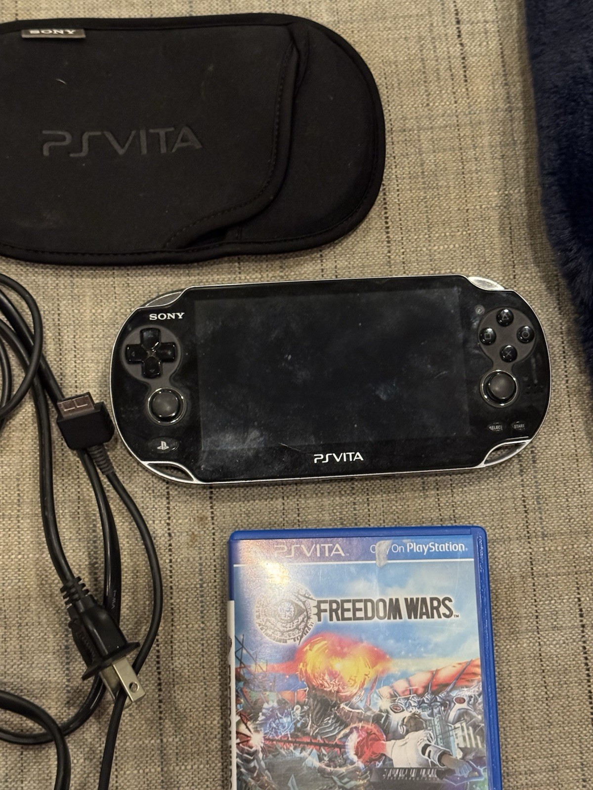 Sony Playstation PS Vita PCH-1001 Black Handheld Console System Bundle – Tested