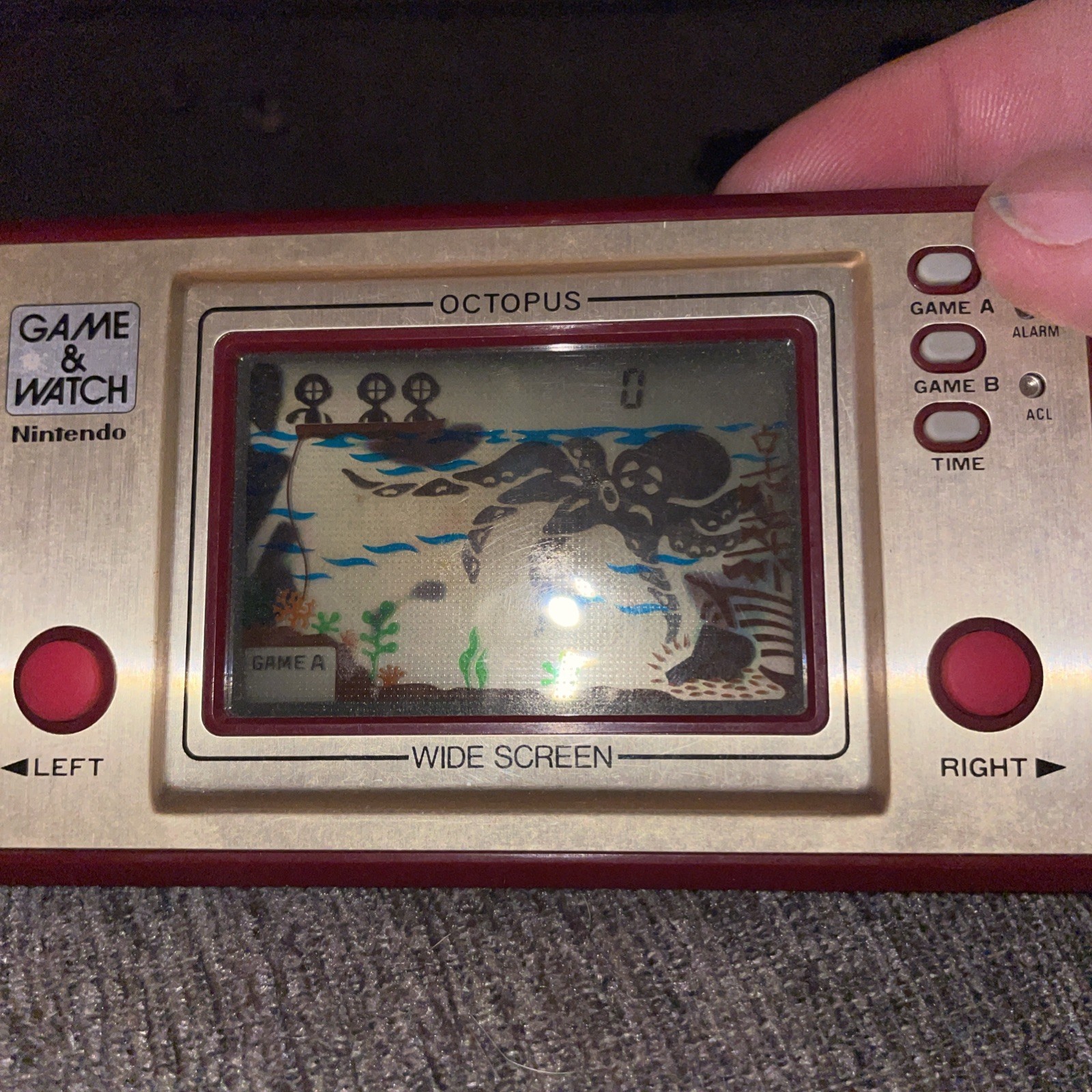 Nintendo OC-22 OCTOPUS Game Watch Wide Screen Used Japan Retro Vintage #11016668