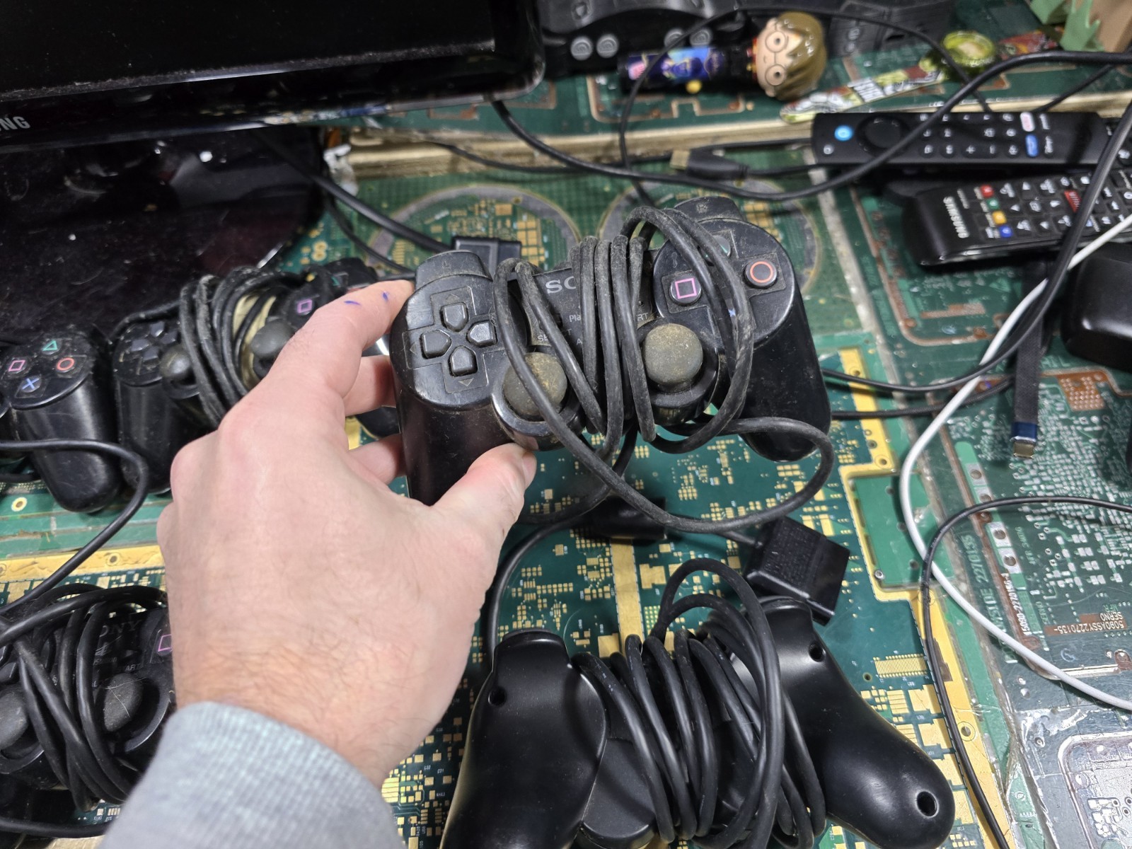Sony PS2 Original DEFECTIVE DONOR EXACT LOT #3-Controller-CRUDE-DIRT-RUST-PARTS