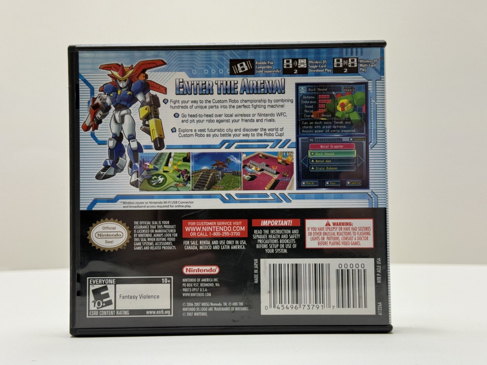 Nintendo DS Custom Robo Arena Case And Manual Only