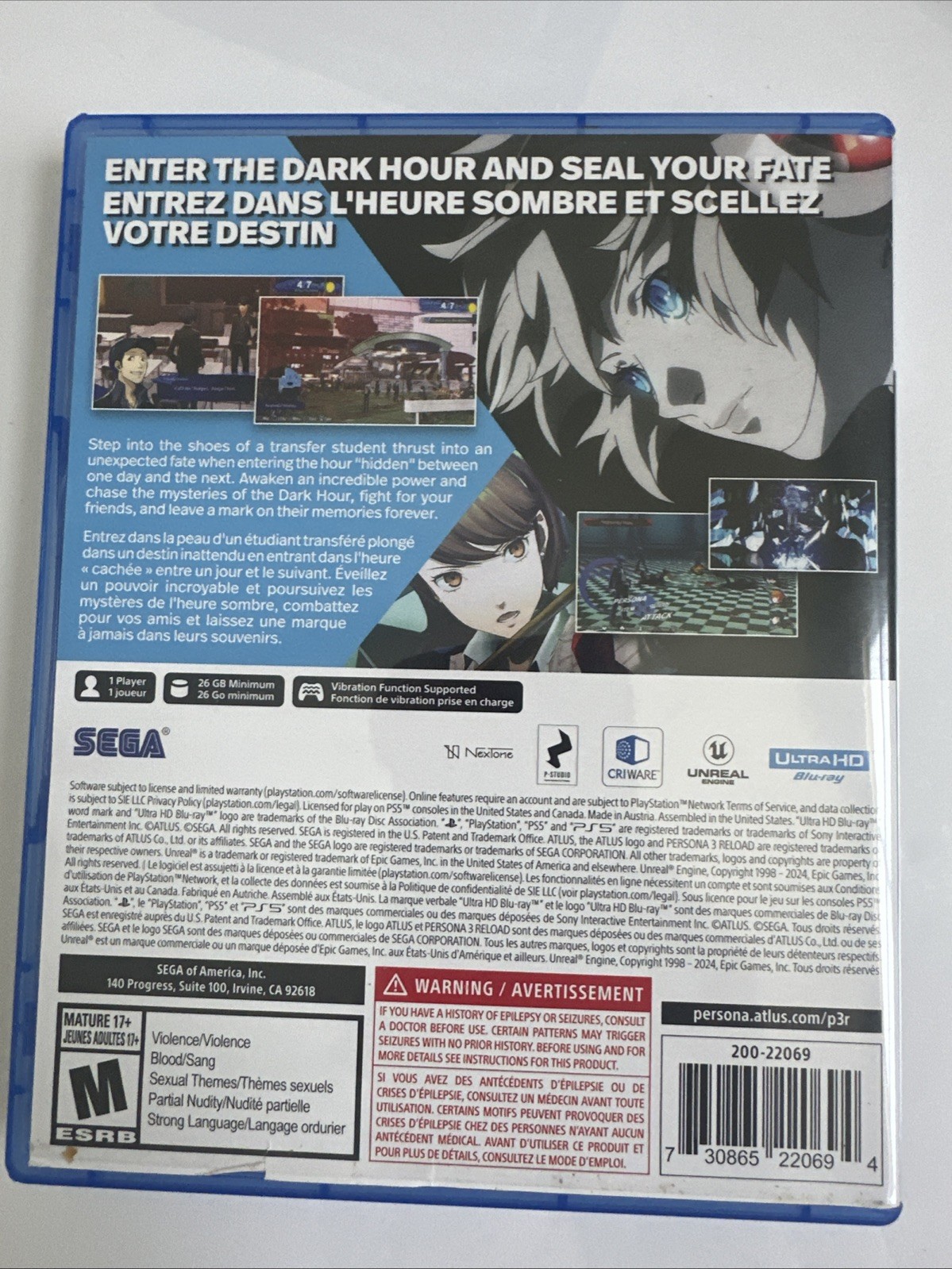 Persona 3 Reload – Sony PlayStation 5 PS5 – Free Fast Shipping