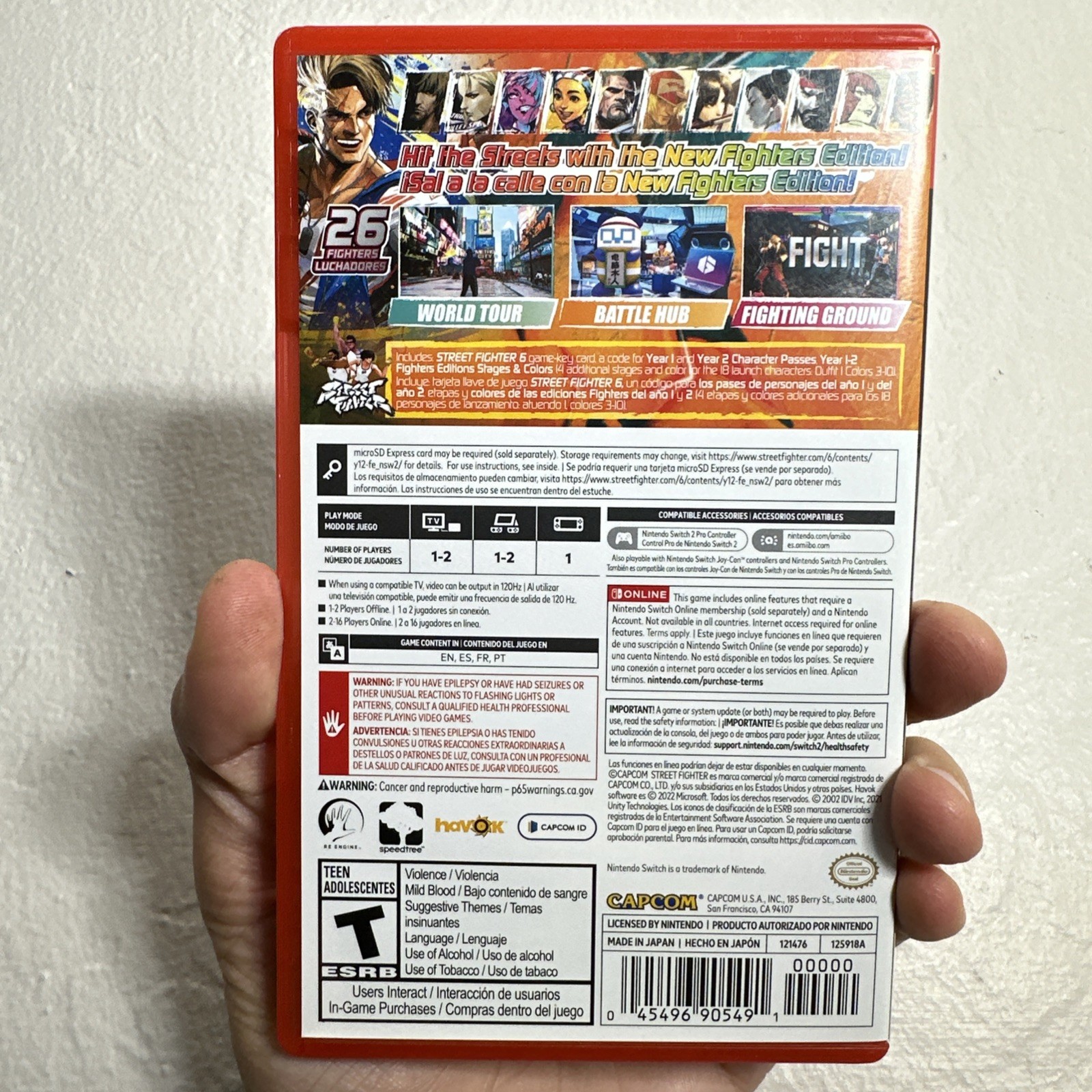 Street Fighter 6 Year 1-2 Fighters Edition for Nintendo Switch 2 ESRB GKC