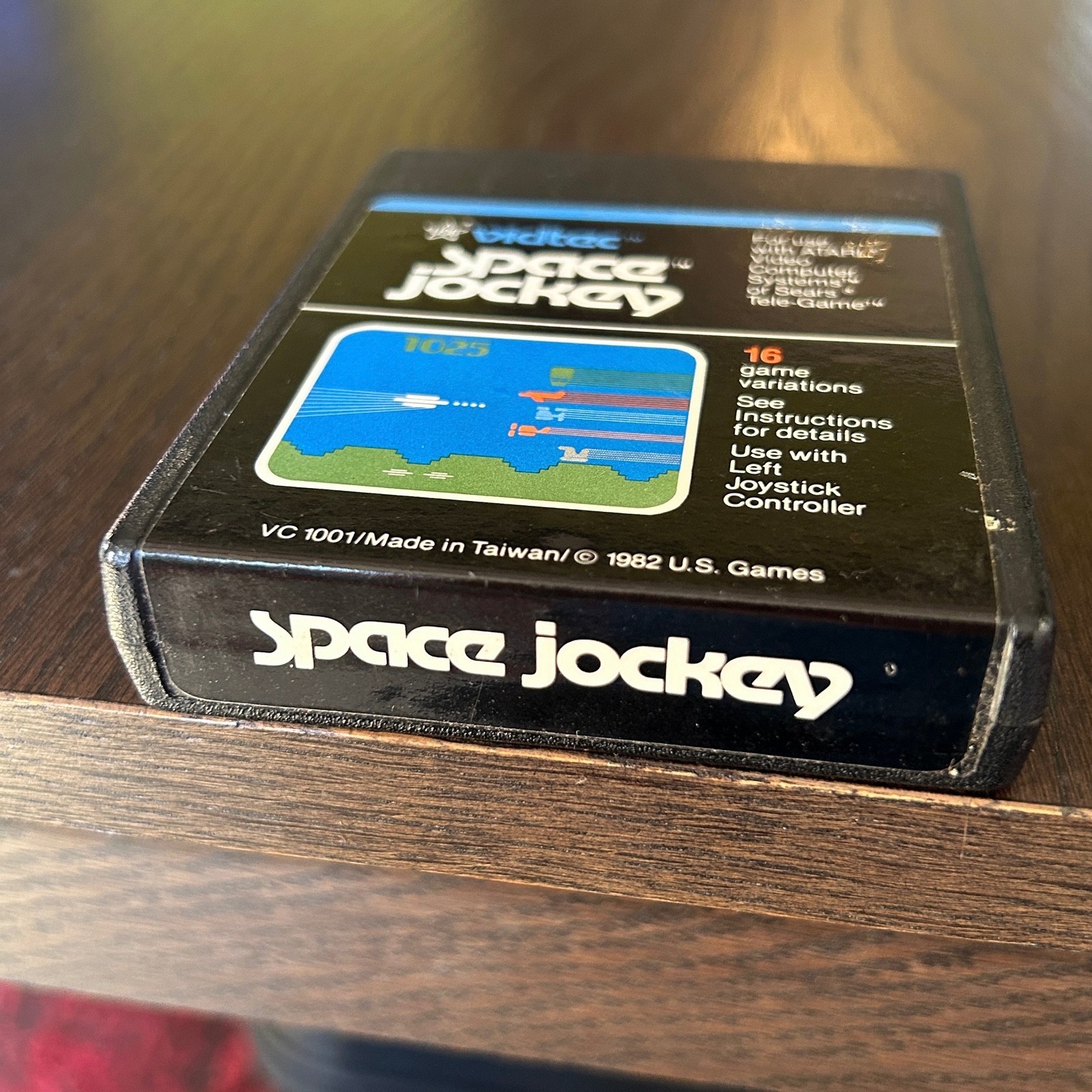 1982 Space Jockey Atari 2600 Video Game Cartridge by Vidtec + U.S. Games TESTED
