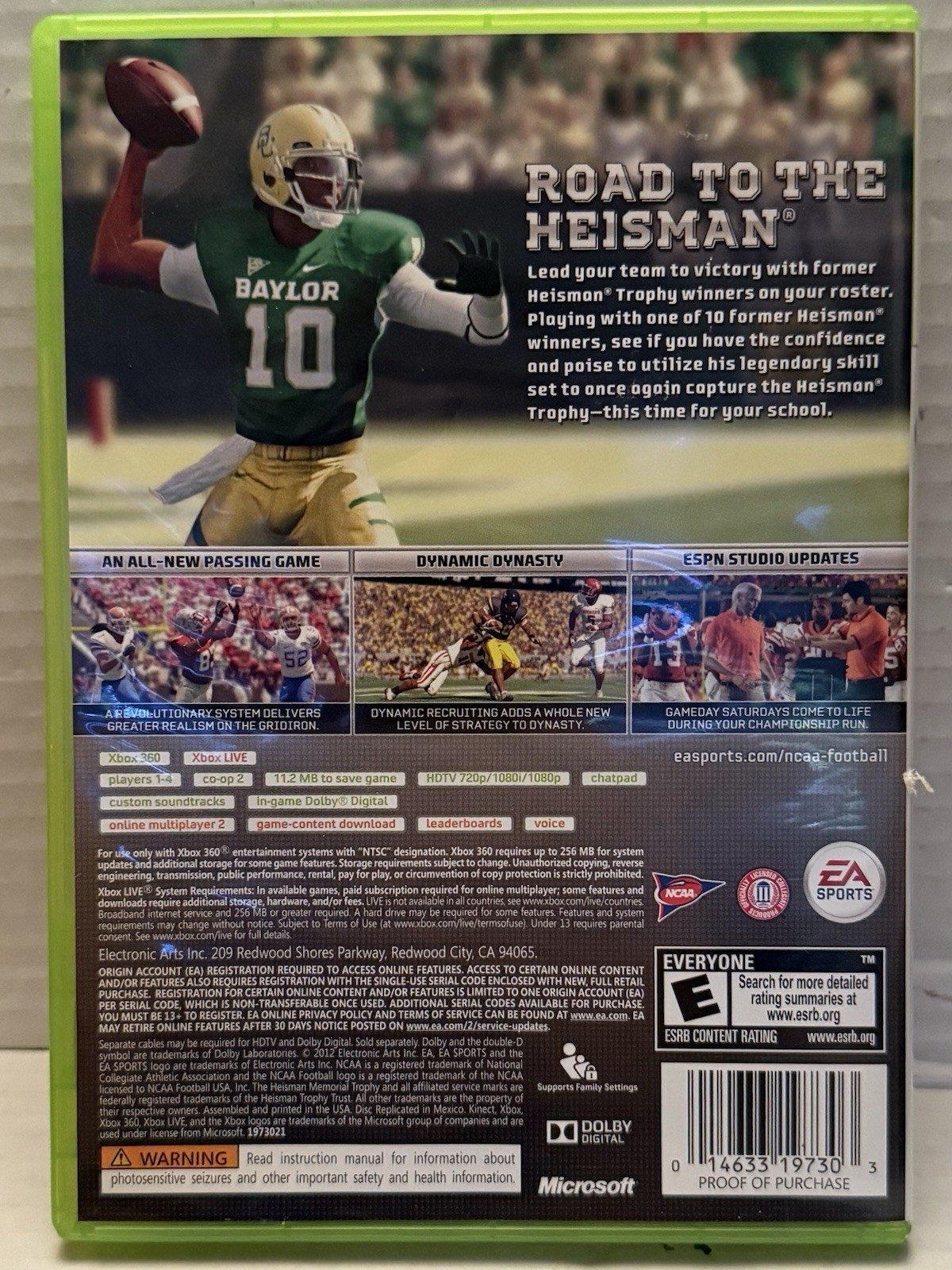NCAA Football 13 (Microsoft Xbox 360, 2012) Complete, CIB – Tested