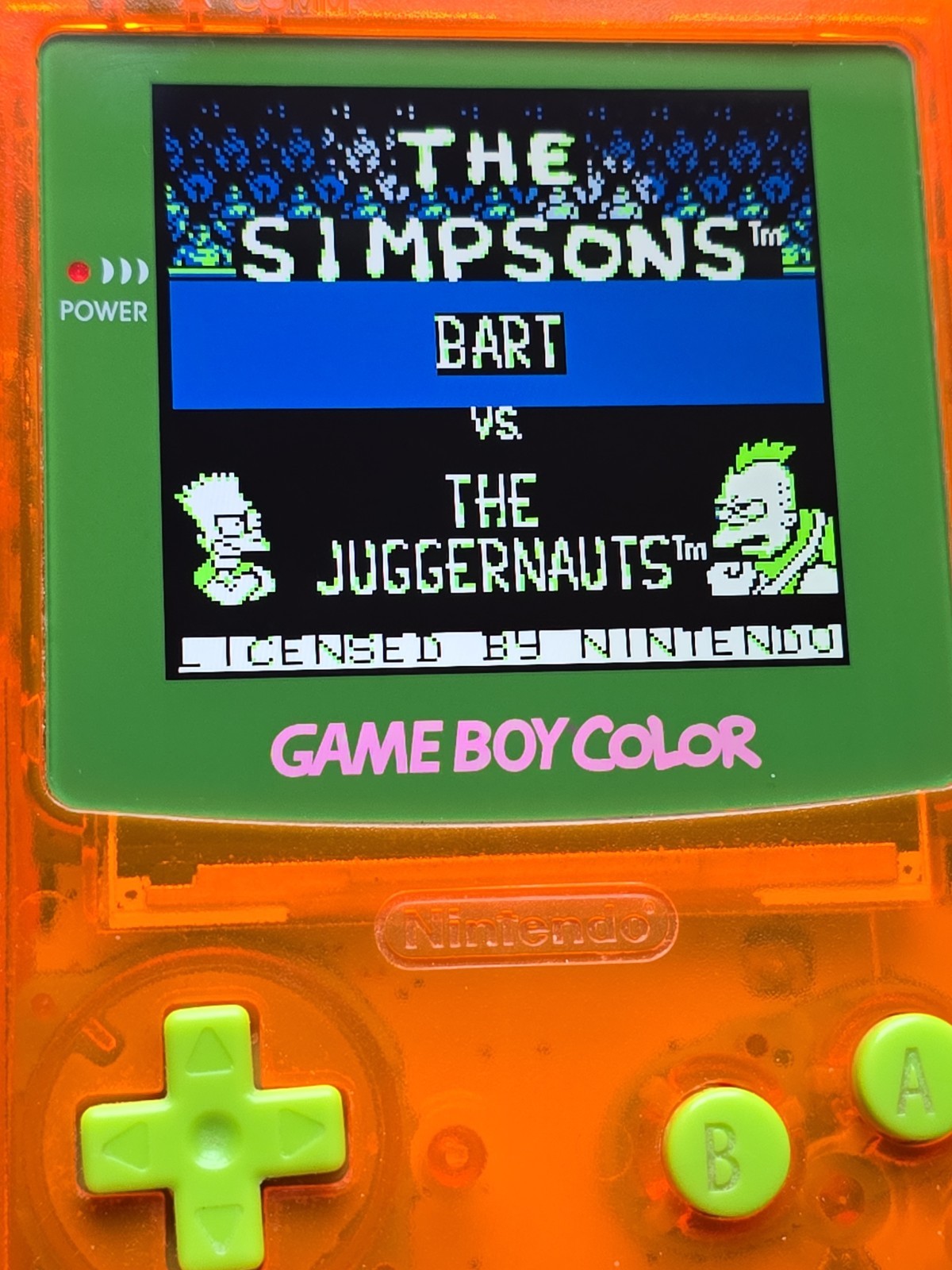 Game Boy Simpsons Bart vs the Juggernauts Camp Deadly Nintendo Original 2 Games