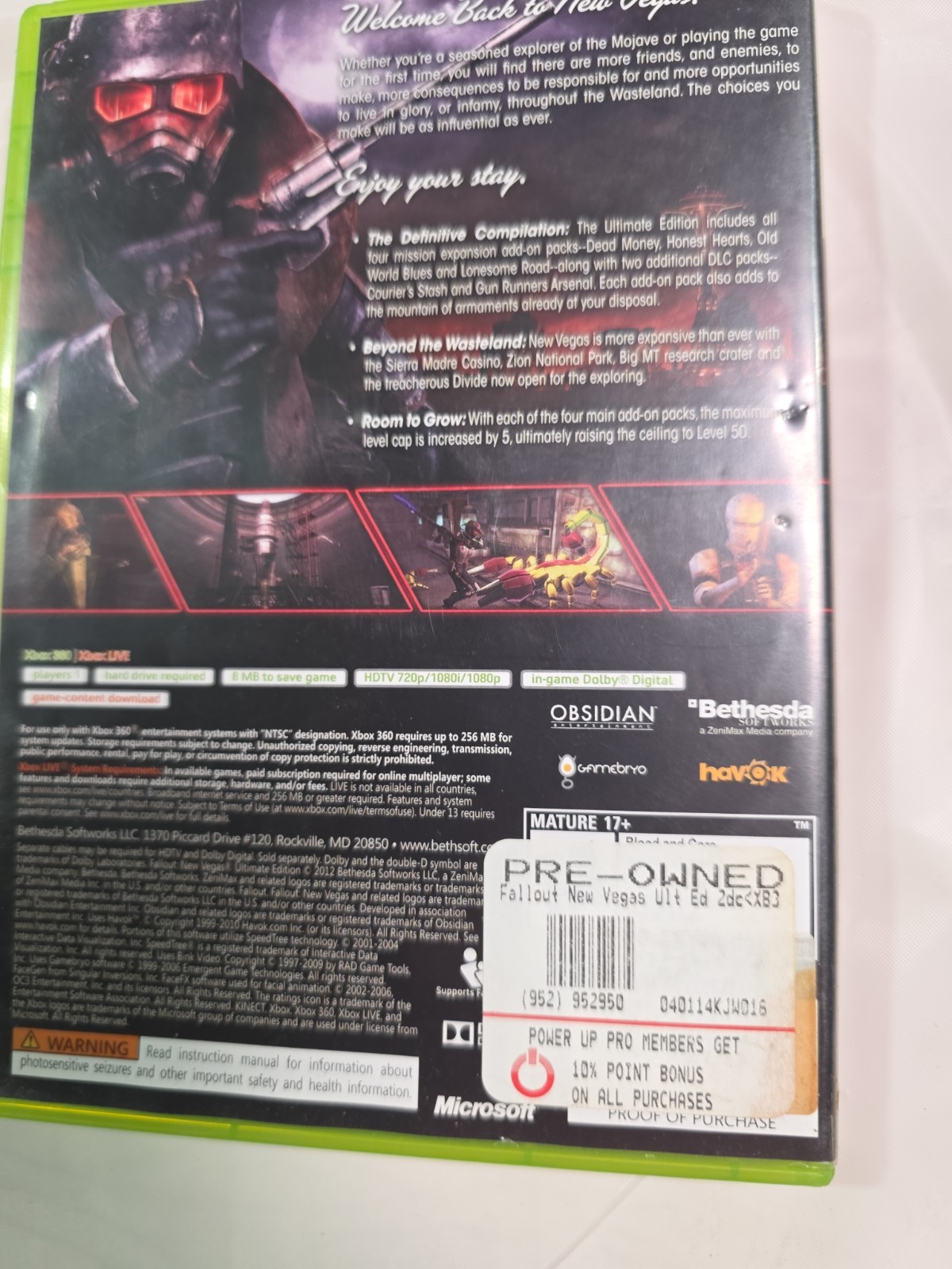 Fallout: New Vegas – 2012 Ultimate Edition Xbox 360 – complete excellent cond