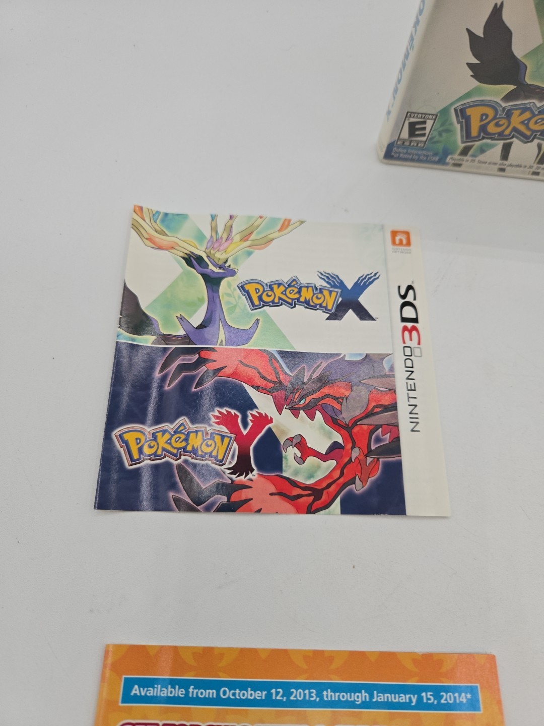 Pokemon x Version Complete In Box Nintendo 3DS 2013 Manual Inserts