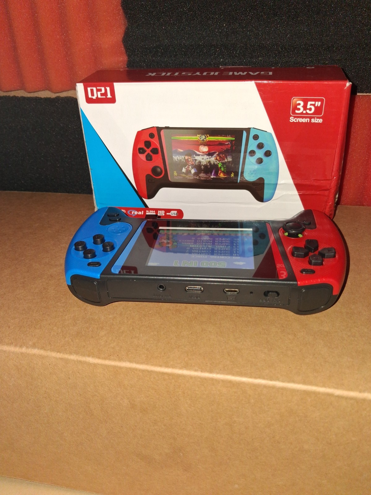 500 Games in 1 Q21 Handheld Console 3.5″ Screen Rechargeable Retro Gift