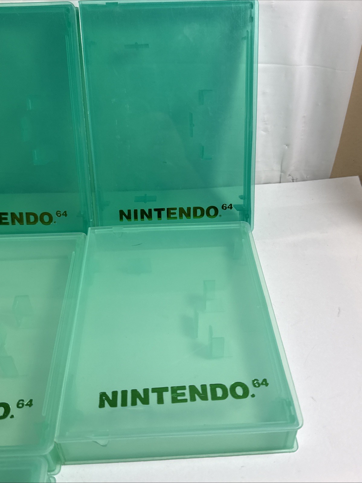 Nintendo 64 N64 Storage Plastic Clamshell Game Hard Case OEM 7 Light/Dark Green