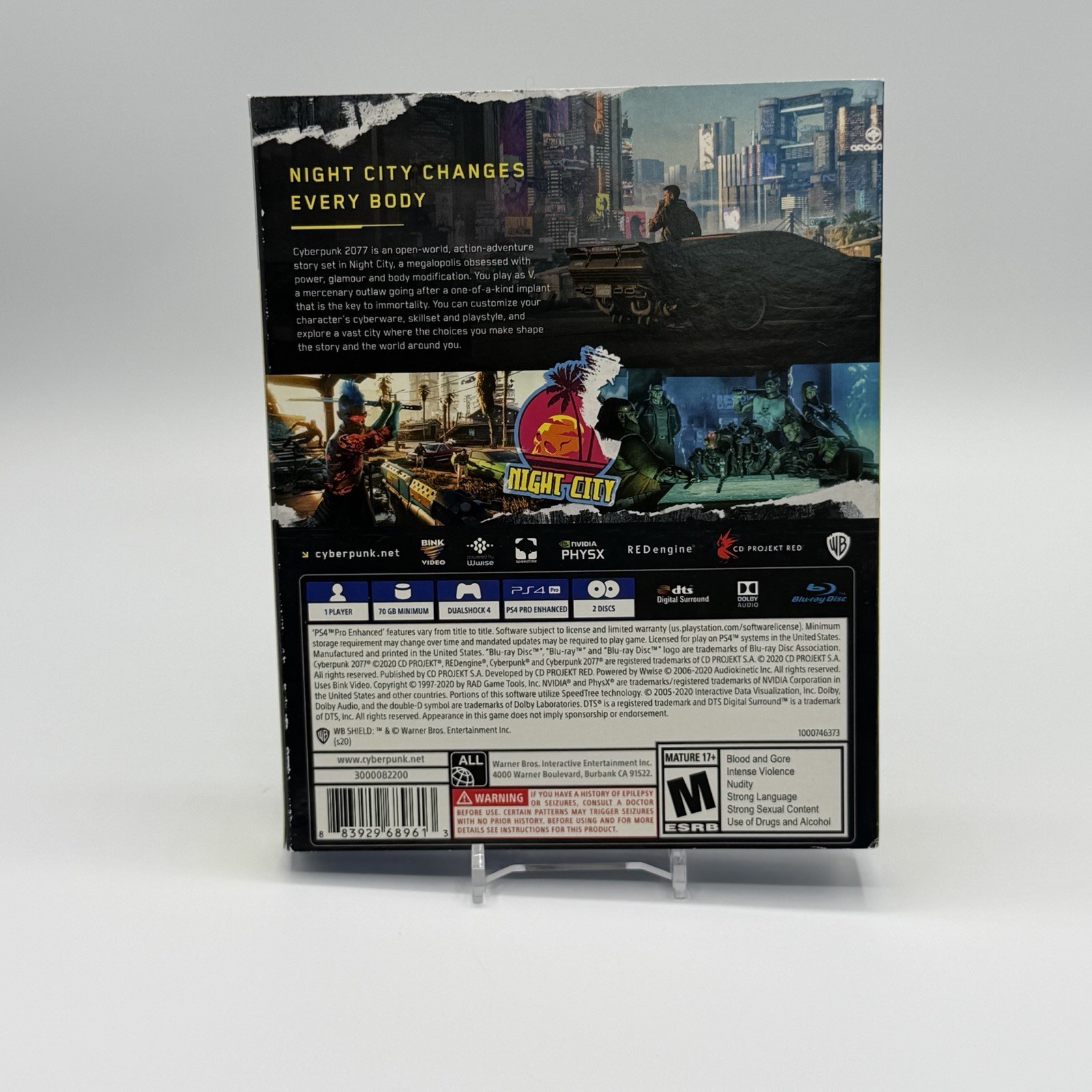 Cyberpunk 2077 – Sony PlayStation 4 (PS5 Upgrade Available) Clean Disk