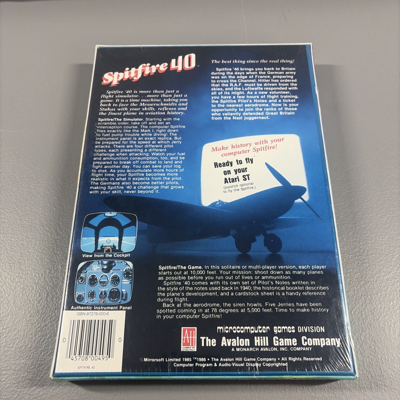 Spitfire 40 Atari ST Vintage Video Game CIB Rare New Sealed