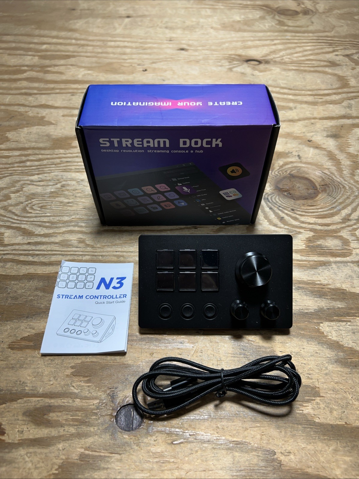 Vsdinside Stream Controller Deck Stream Dock with 12 Customizable Macro Keys N3