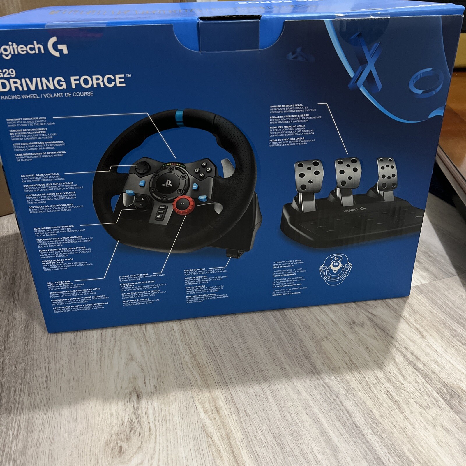 New Logitech G29 Dual-Motor Driving Force Racing Wheel For PS5 PS4 PS3 PC