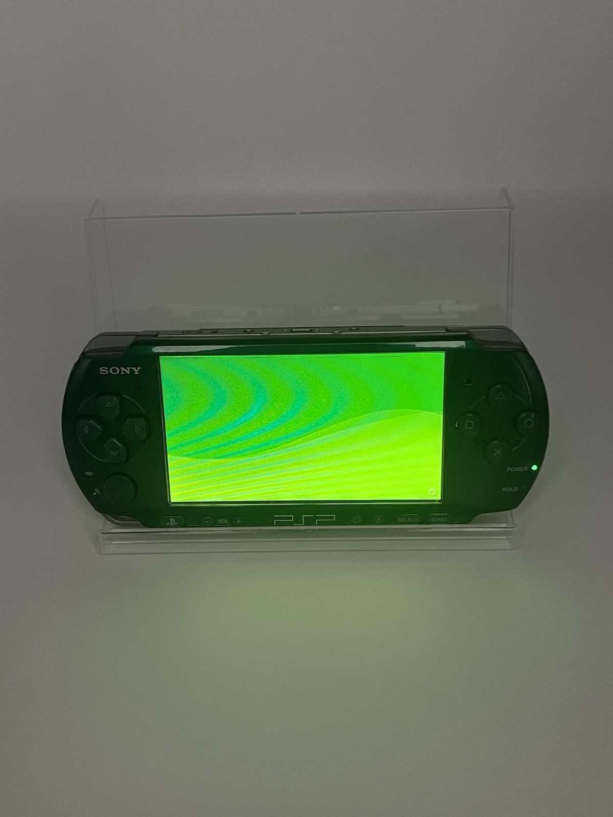 Sony PSP 3000 Console Spirited Green W/ New Battery & Charger Boxed 4GB SD Card