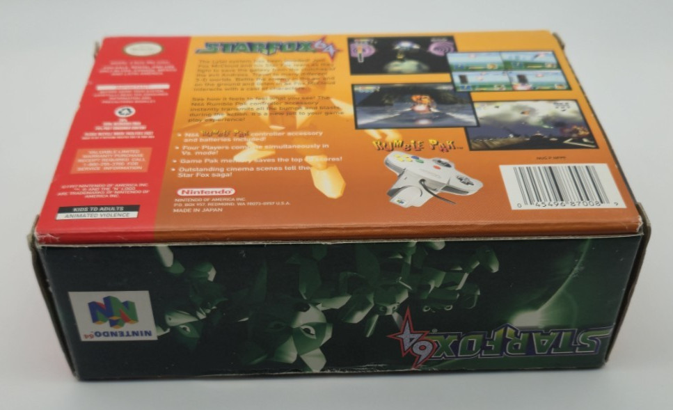 Star Fox 64 N64 Nintendo 1997 Complete in Box CIB w/ Rumble Pak Original Owner