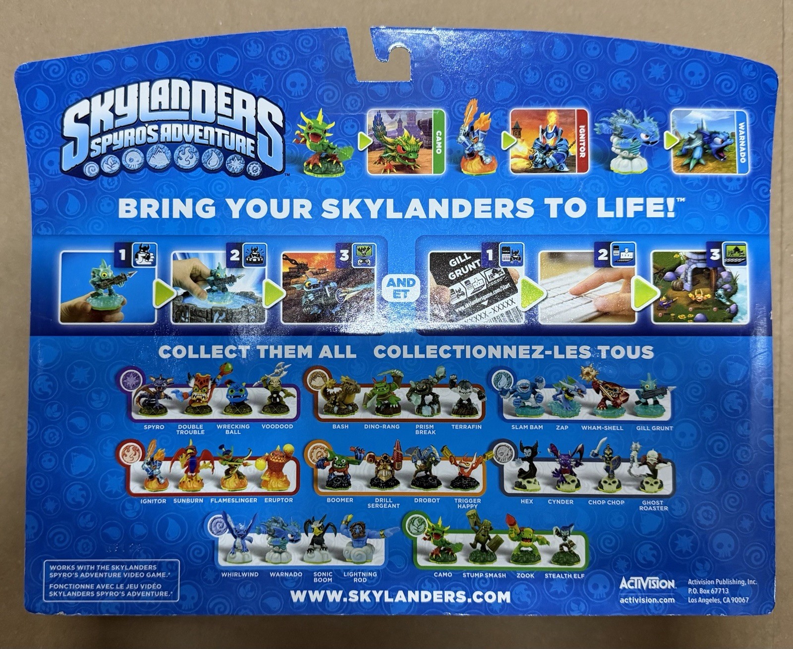 NEW Skylanders Spyro’s Adventure 3 Pack Camo Ignitor Warnado BNISB RARE HTF