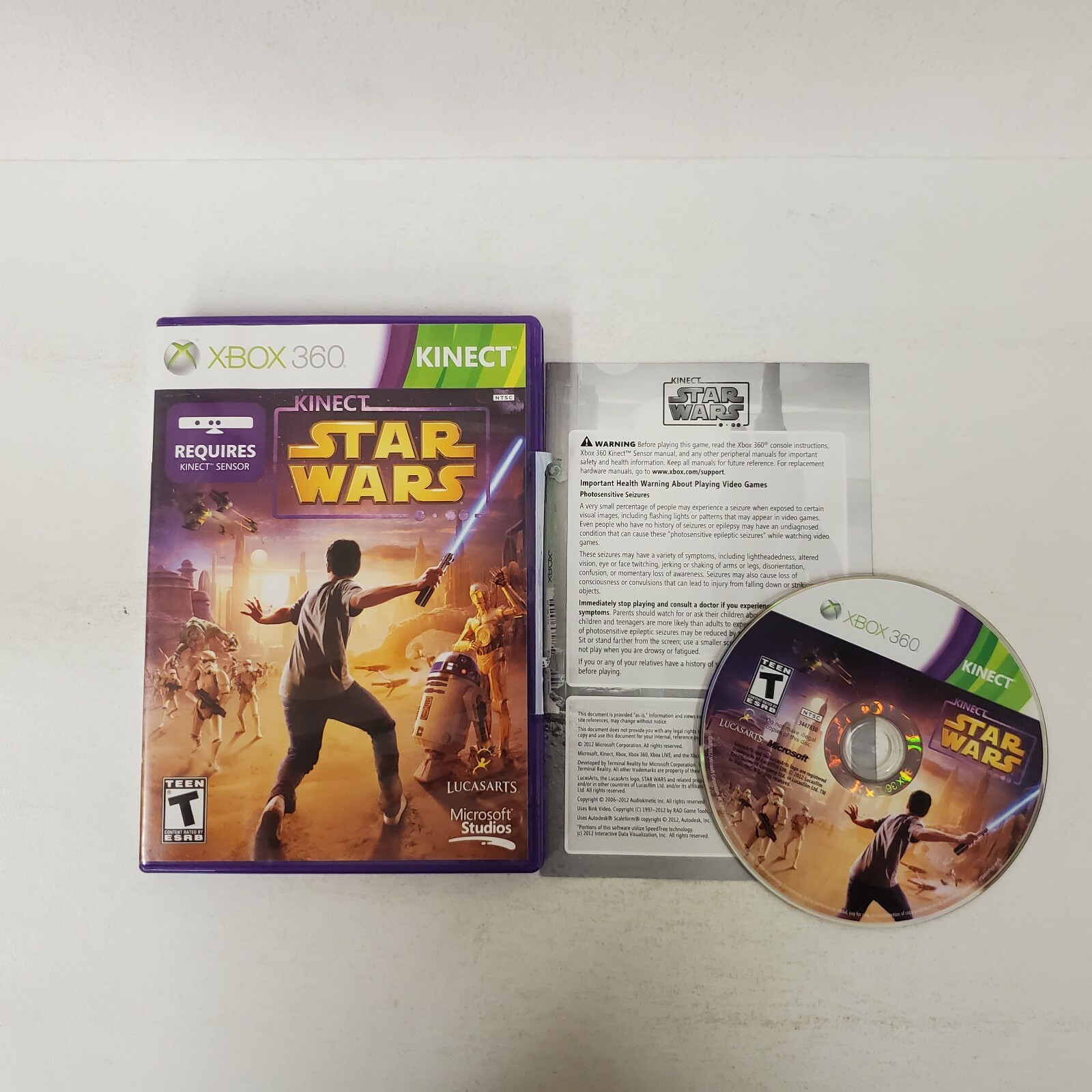 Used ~ Kinect Star Wars (Xbox 360, 2012) Kinect Required Free Fast Shipping