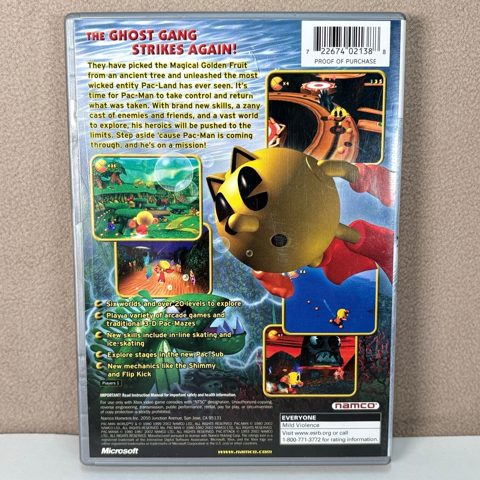 Pac-Man World 2 Xbox Original Platinum Hits Namco 2002 3D Platformer Game
