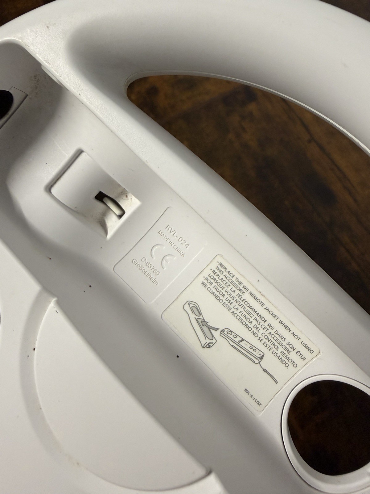 Nintendo Wii White Racing Steering Wheel for Mario Kart (RVL-024) Genuine OEM