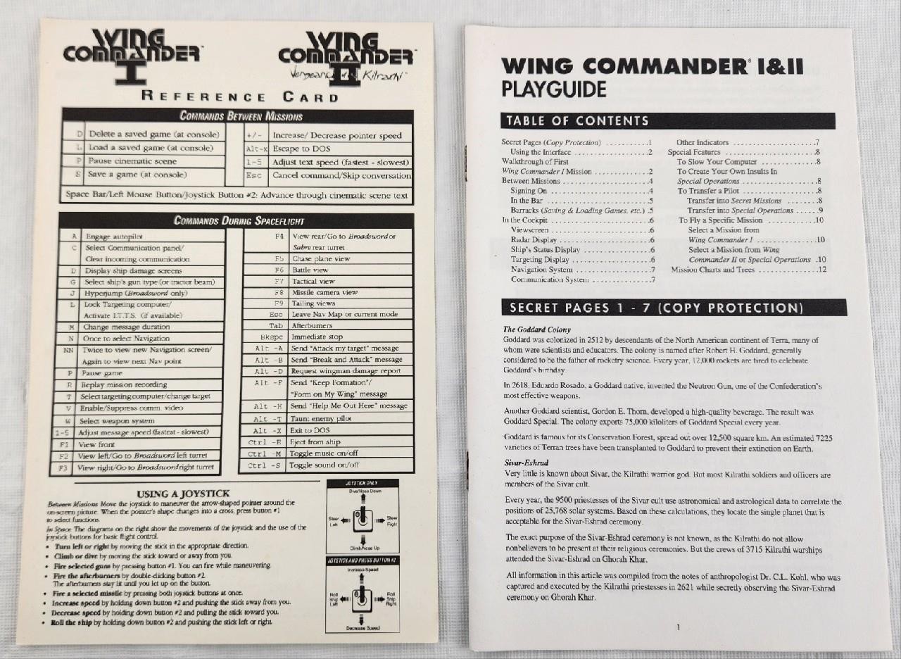 Wing Commander I/1 & II/2 PC 1990 Big Box Special CD-Rom Edition Game Complete