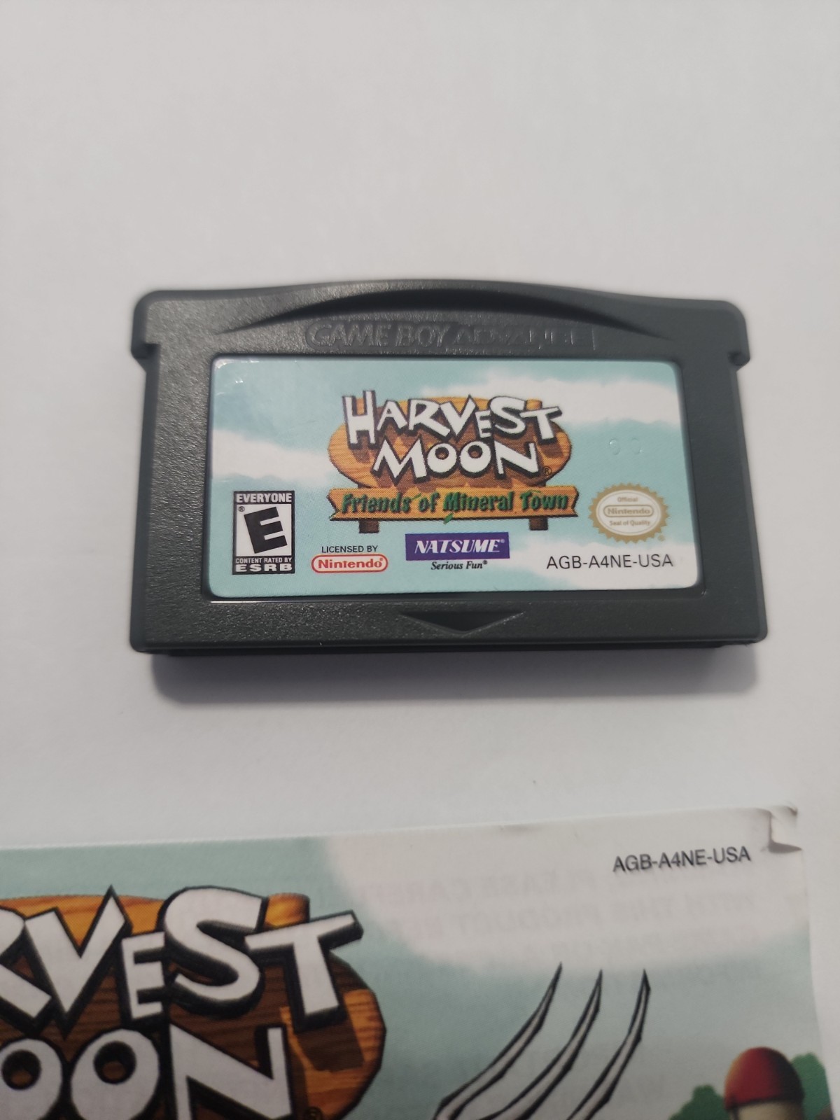 Harvest Moon: Friends of Mineral Town GBA Cartridge And Manual Tested Authentic