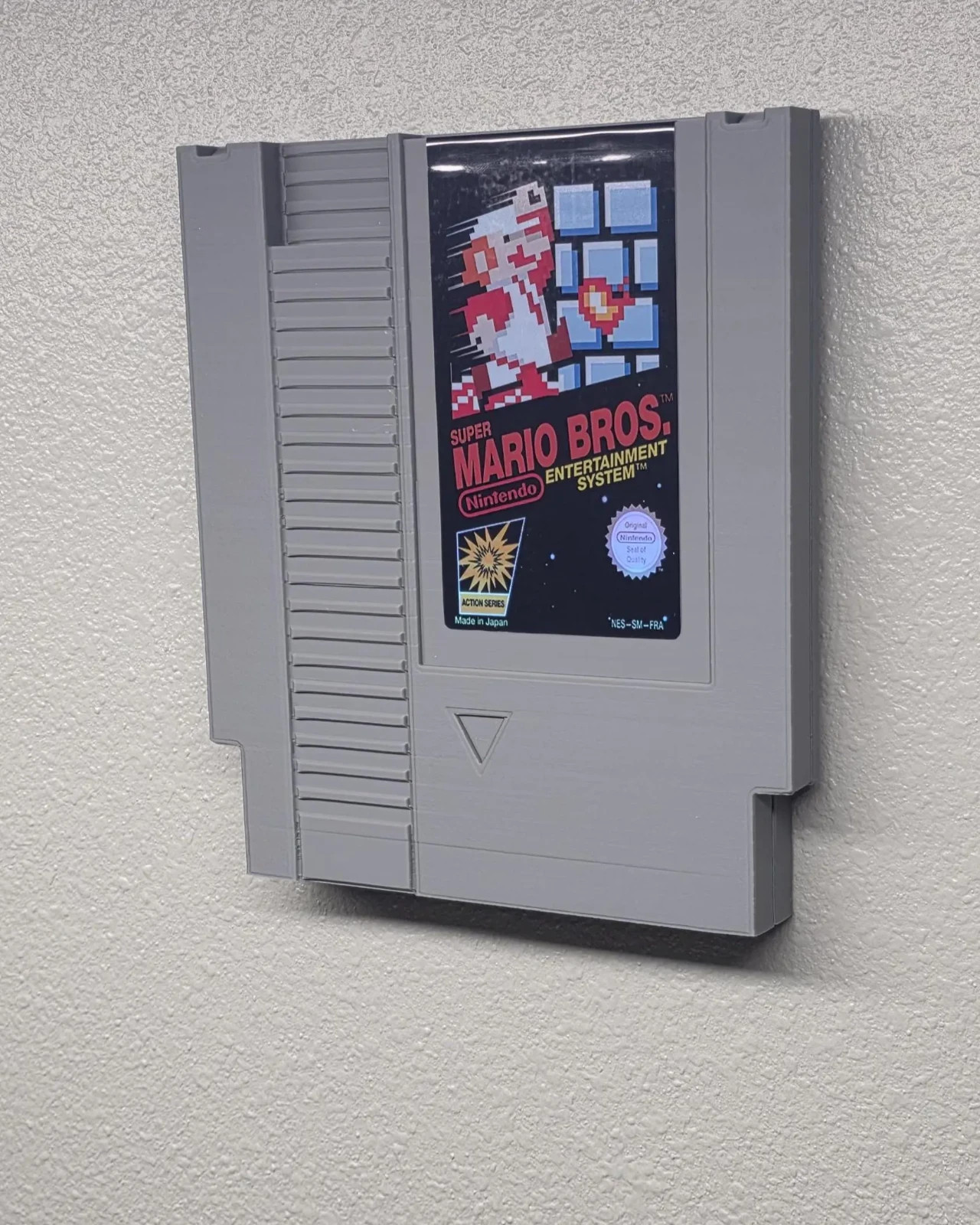 Retro NES Cartridge Wall Art – 8×8 Inch Nintendo Mario Bros. Inspired Game Decor