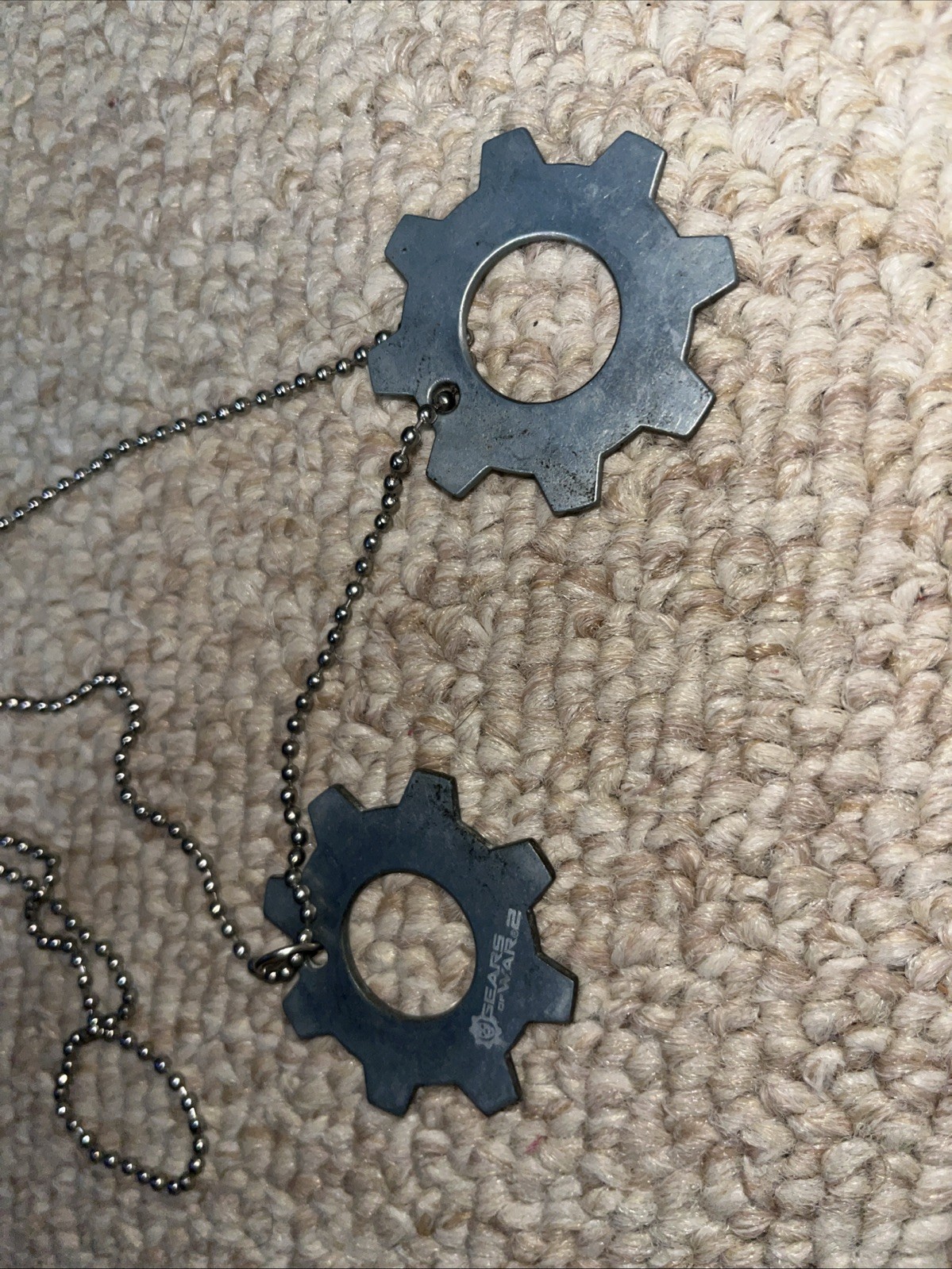 Gears of War 2 GOW Official Cog Tags Necklace RARE PROMO NFR Xbox 360