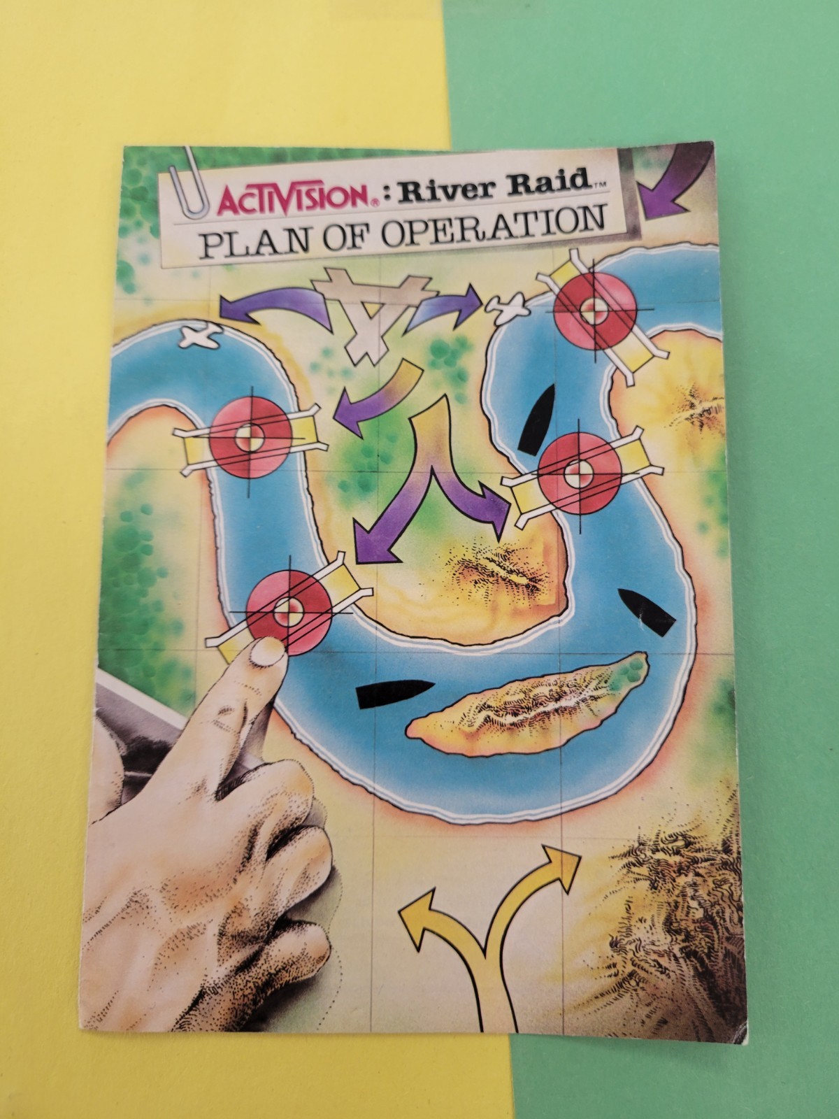 Vintage Atari River Raid Plan Of Operation Manual Only 1982