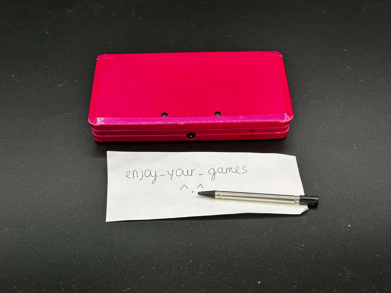 Nintendo 3DS Gloss Pink | English | Charger | Stylus | USA Seller-SHIP IN 1-DAY