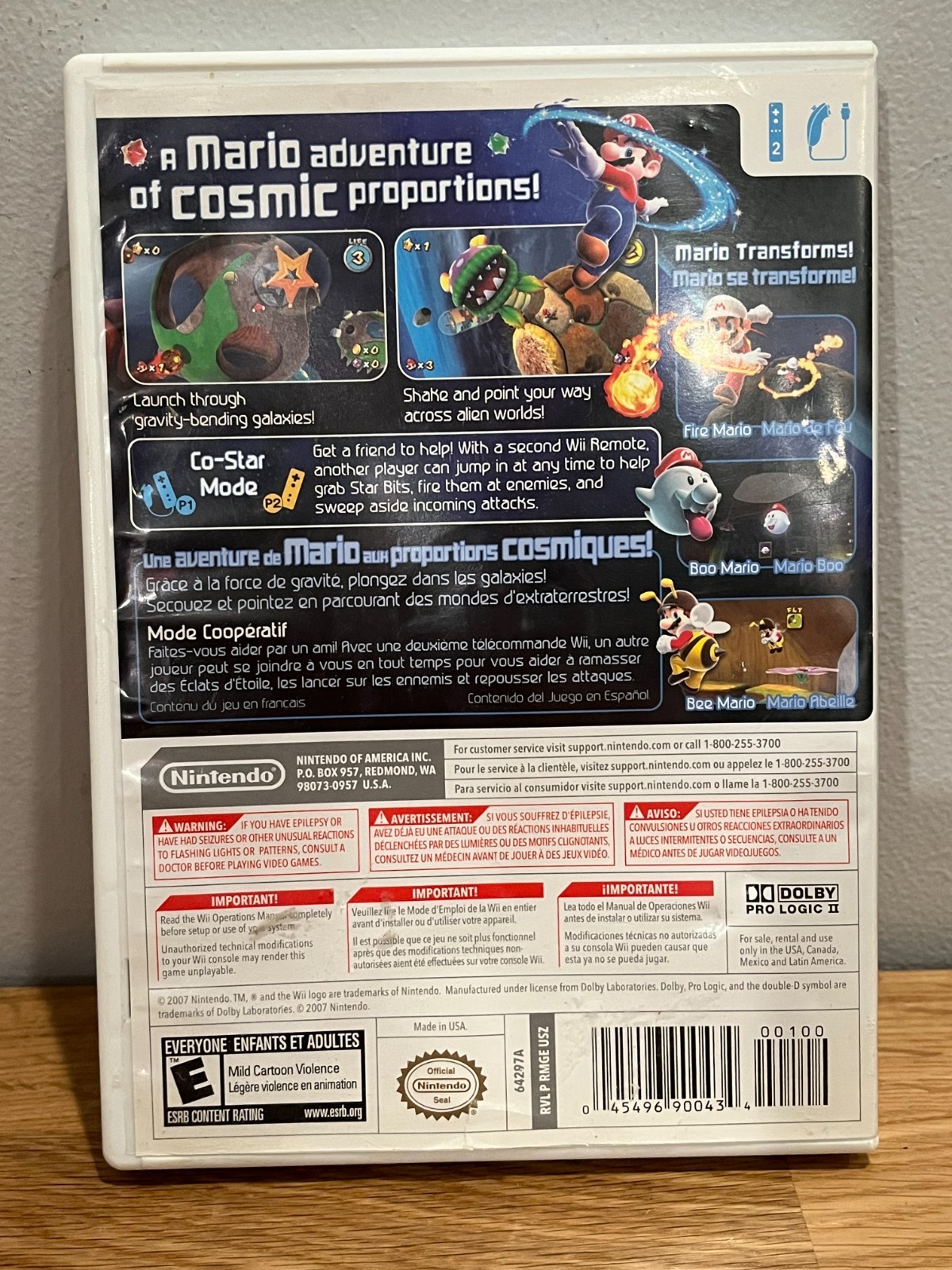 Nintendo Wii Super Mario Galaxy Game – Complete – Tested