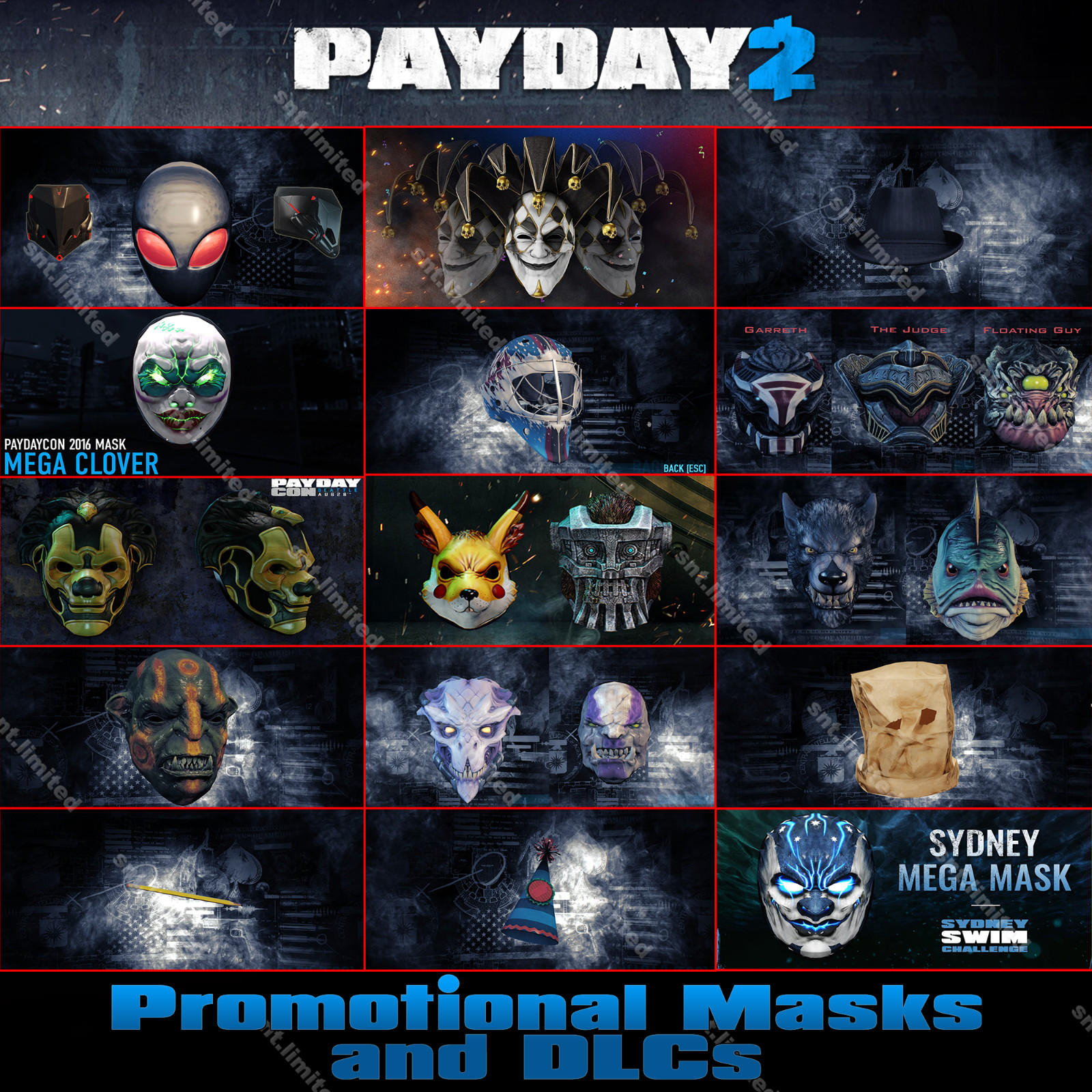 Payday 2 – Promotional Masks DLCs (STEAM)