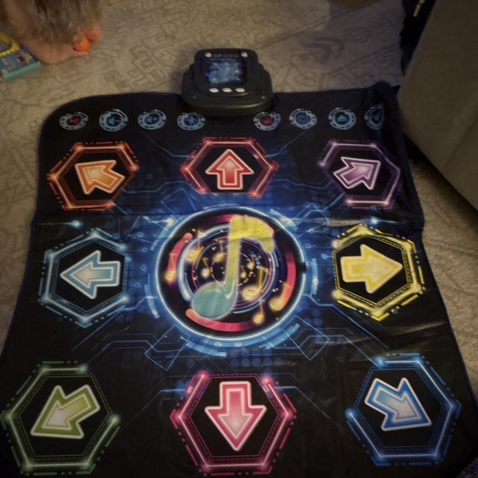 Multicolor & Black Dance Pad Floor Mat Controller for Rhythm Video Games