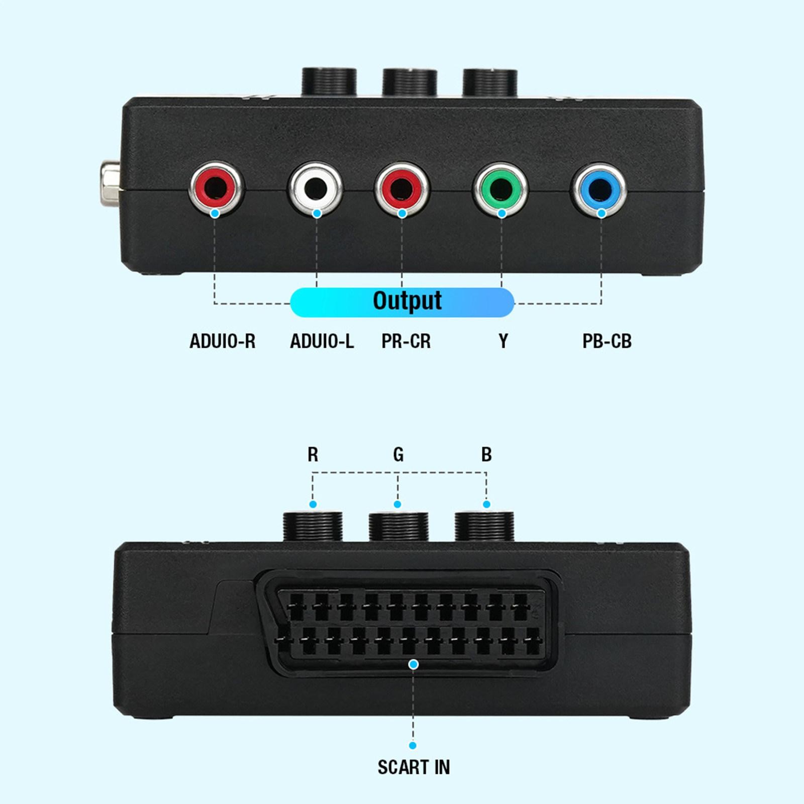 RGBS VGA to YPBPR Converter SCART to YPBPR For 480i 480p 576i 576p 720p 1080i G