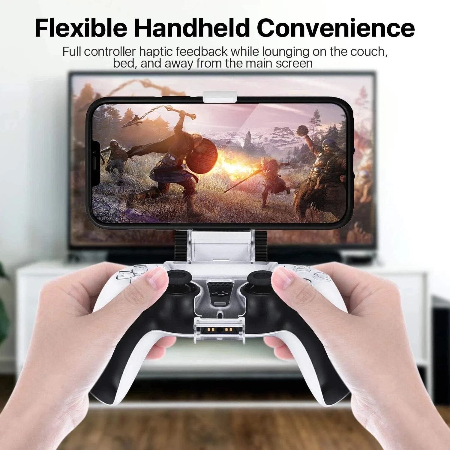 NEXIGO PS5 Controller Phone Clip Mount for PlayStation 5 Controller Phone Stand