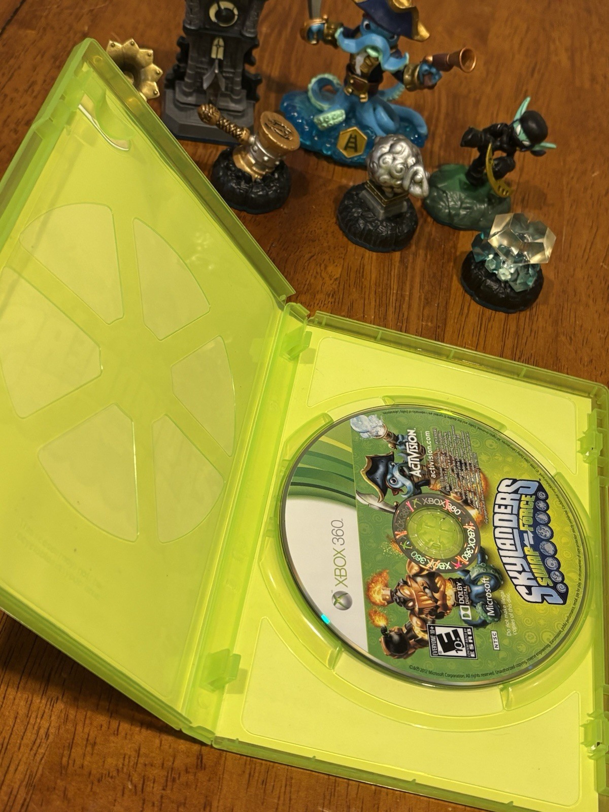 Skylanders Swap Force Xbox 360 Game Lot With 8 Figures Swappable Tested Working