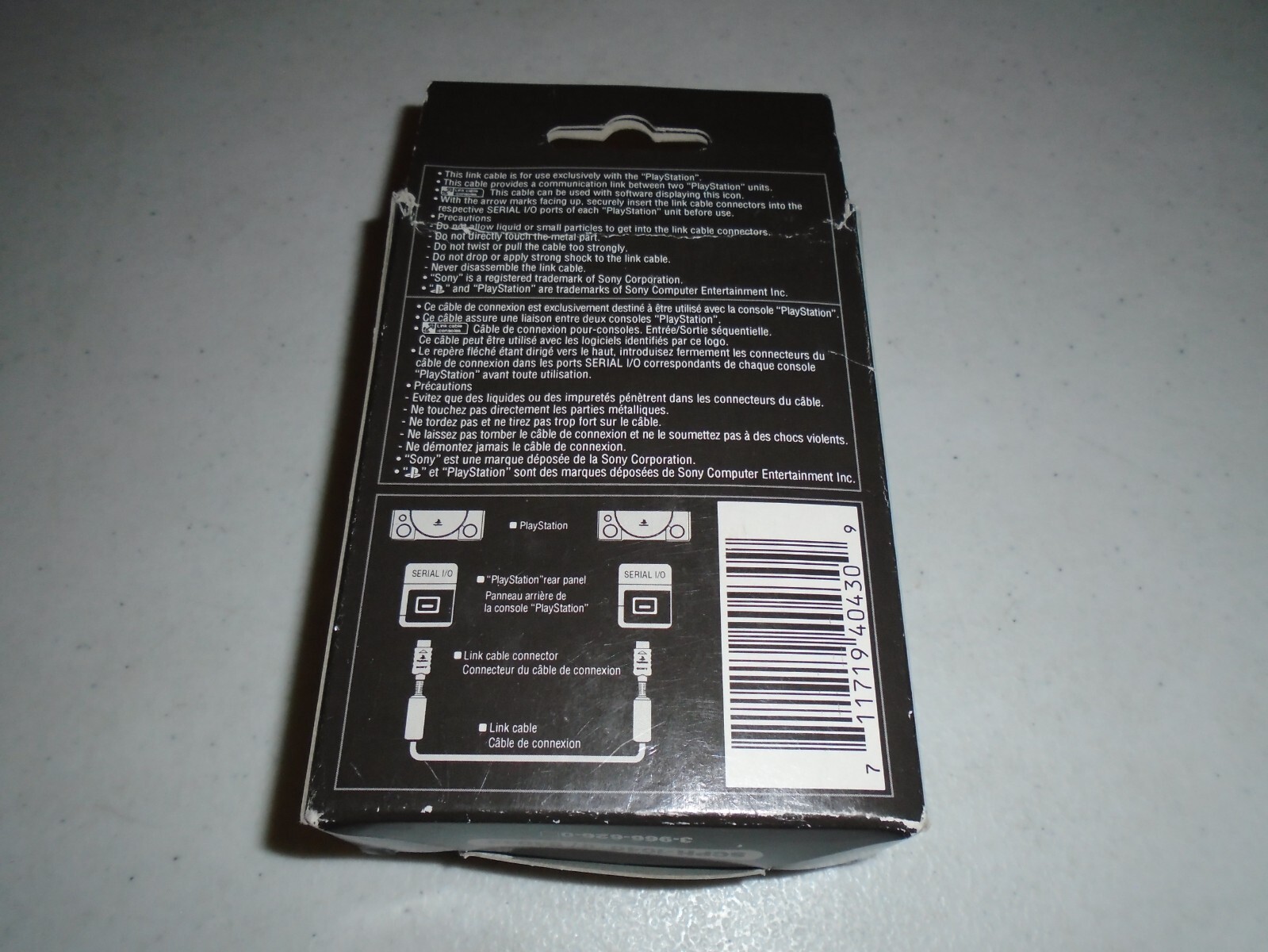 Official Sony PS1 to PS1 Link Cable SCPH-1040 with box NTSC USA/CANADA Version