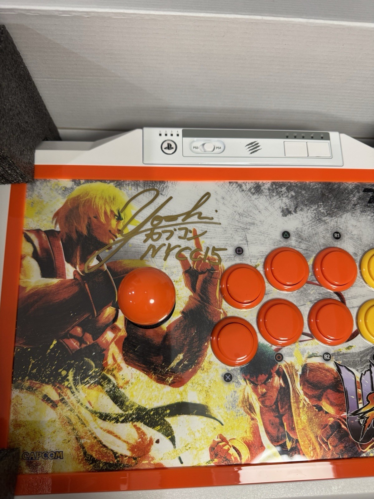Signed By Yoshinori Ono Ultra Street Fighter IV Arcade Tournament Fight Stick