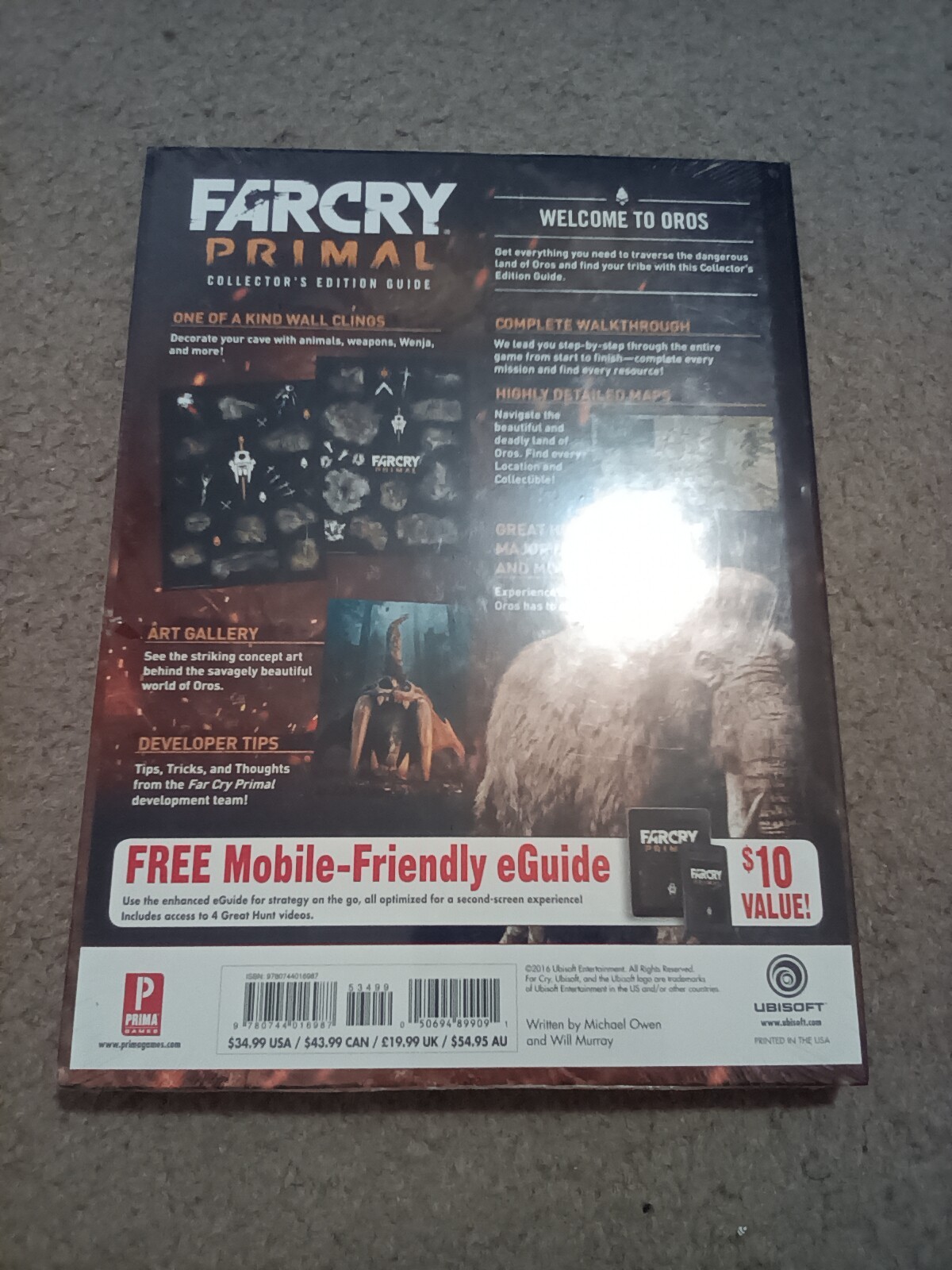 Sealed Far Cry Primal Collector’s Edition Hardcover With Stickers