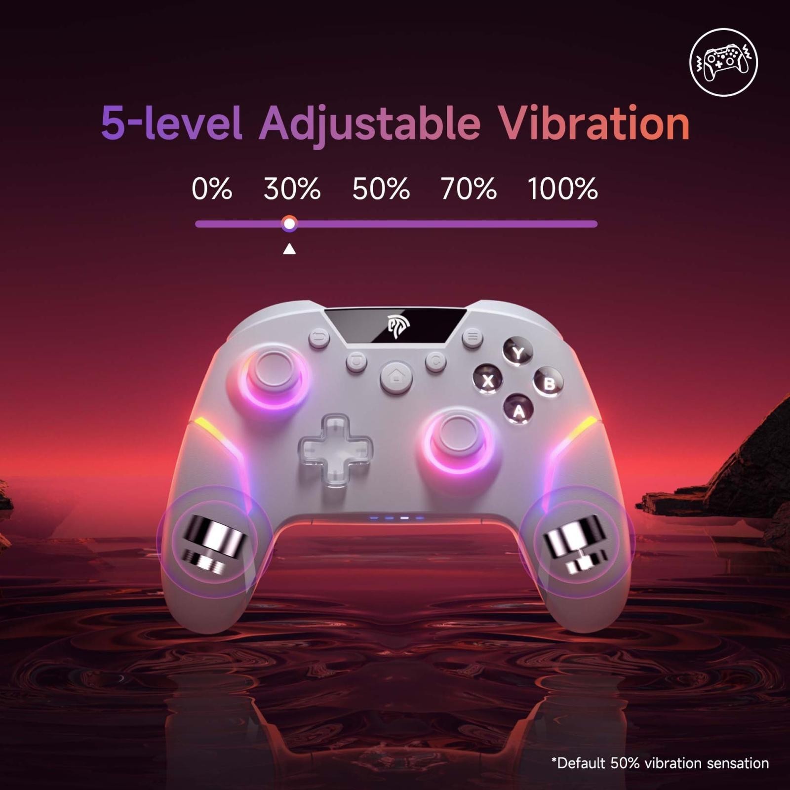 Controlador RGB inalámbrico mejorado EasySMX X20 para PC/NS/TV/teléfono