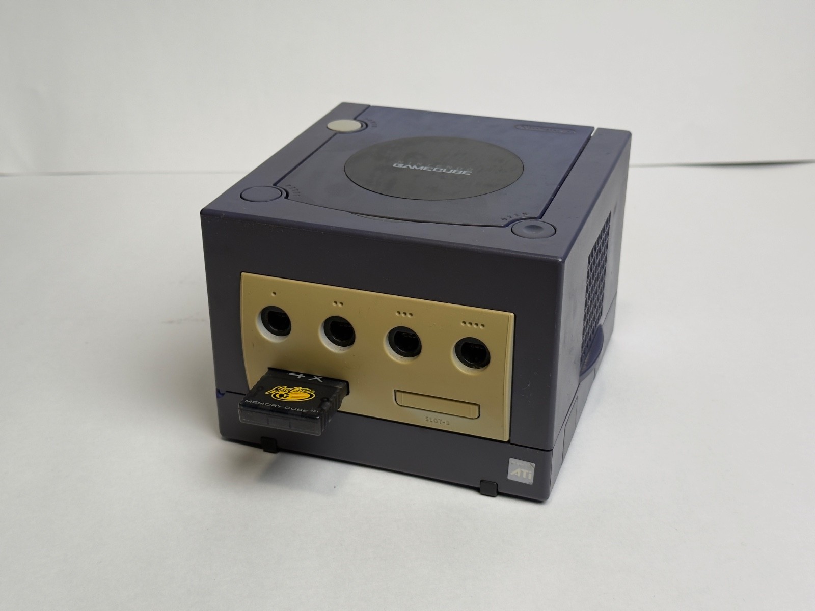 Nintendo GameCube DOL-001 Gaming System – Indigo With 3 Controllers