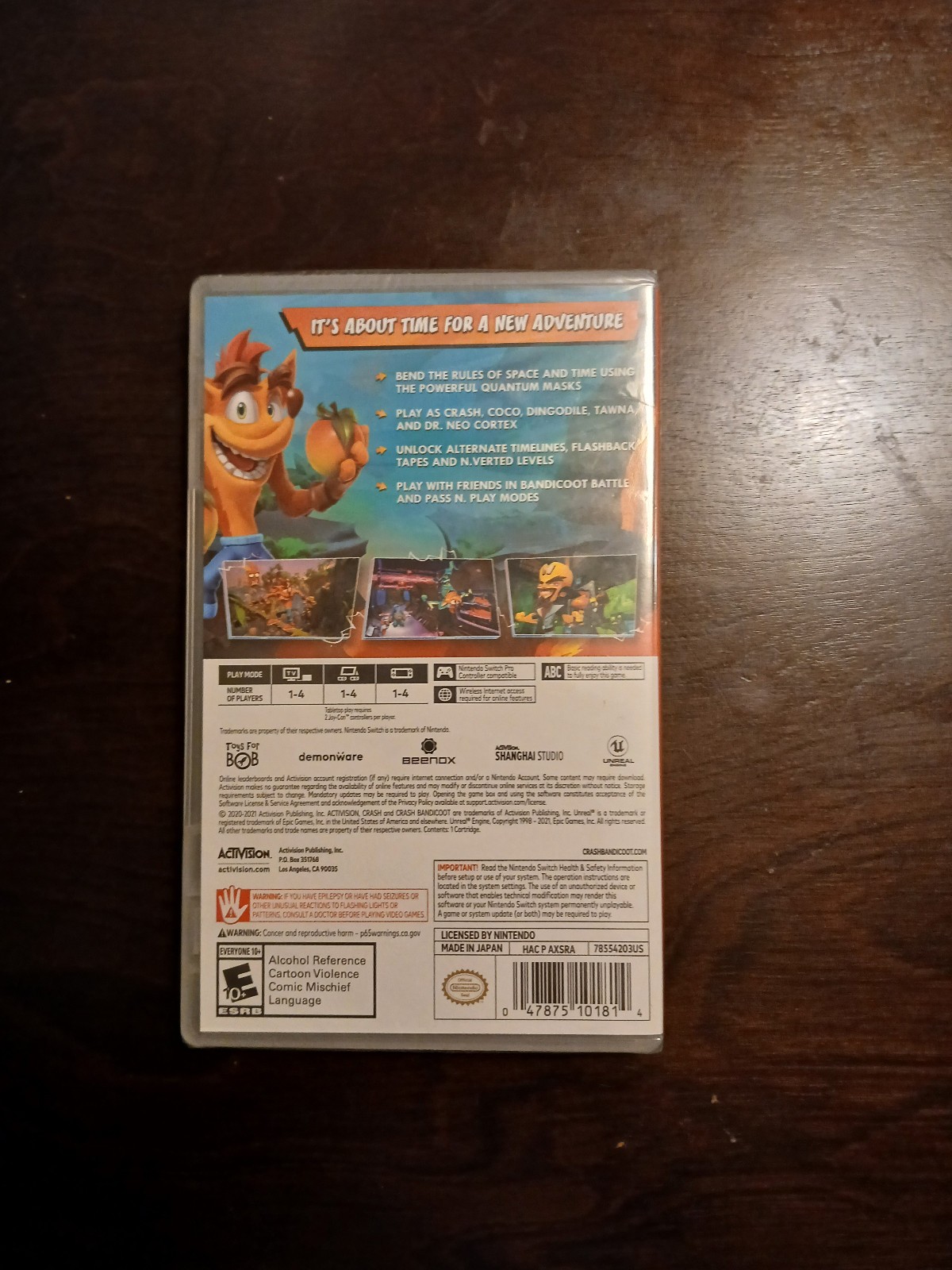 Crash 4: It’s About Time – Nintendo Switch, New, Sealed